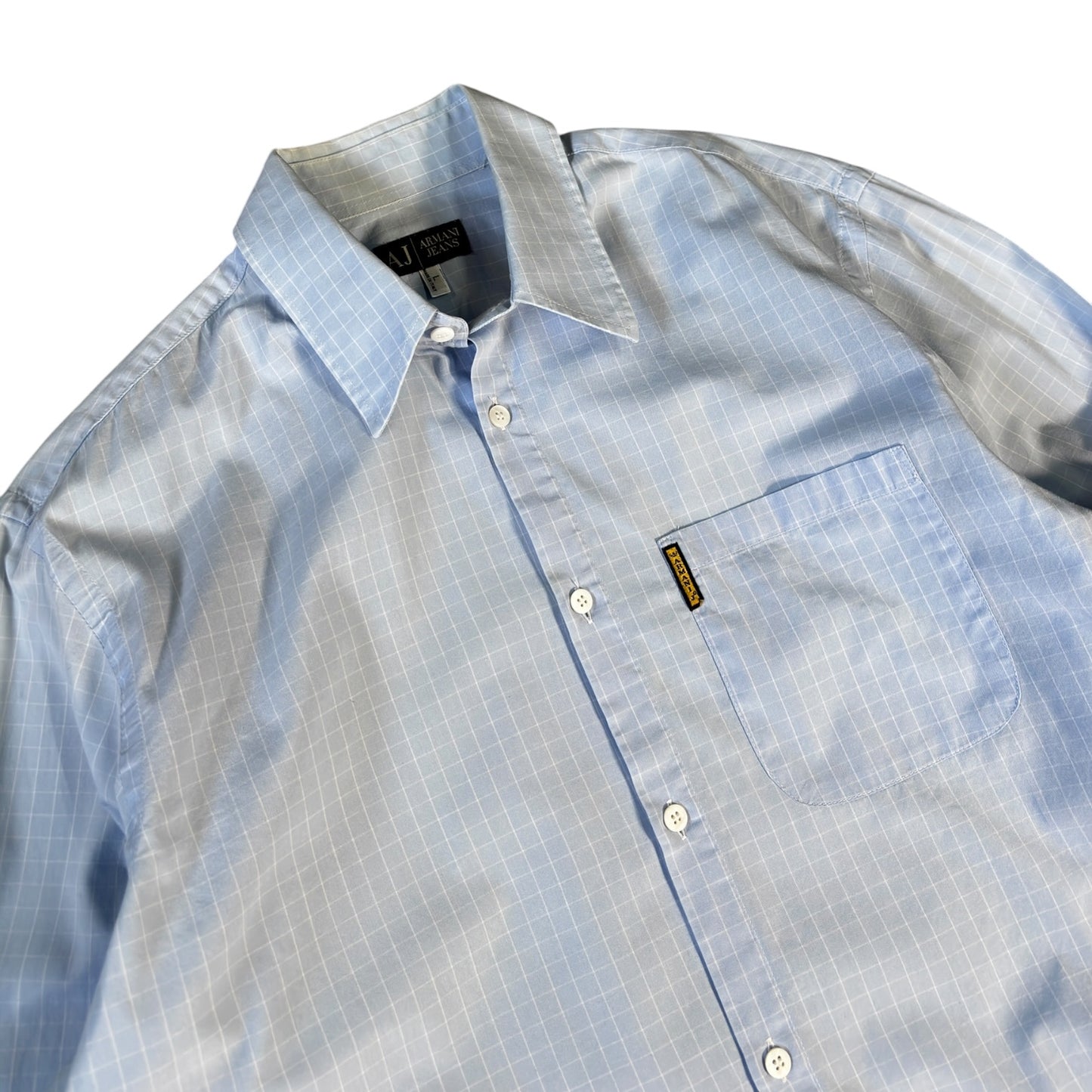 Armani Jeans 00’s Windowpane Check Shirt L