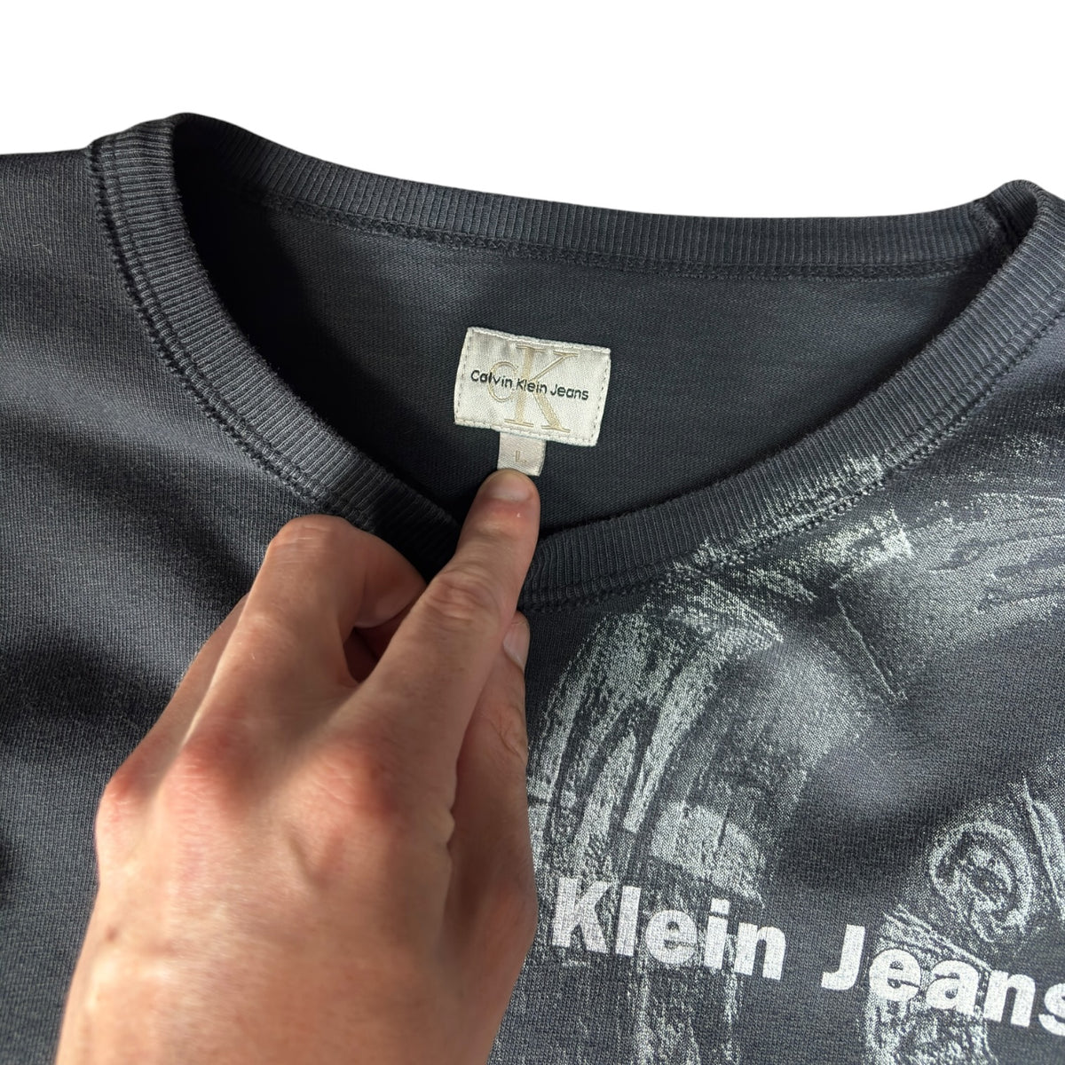 Calvin Klein Jeans 00’s Panelled Longsleeve Shirt L