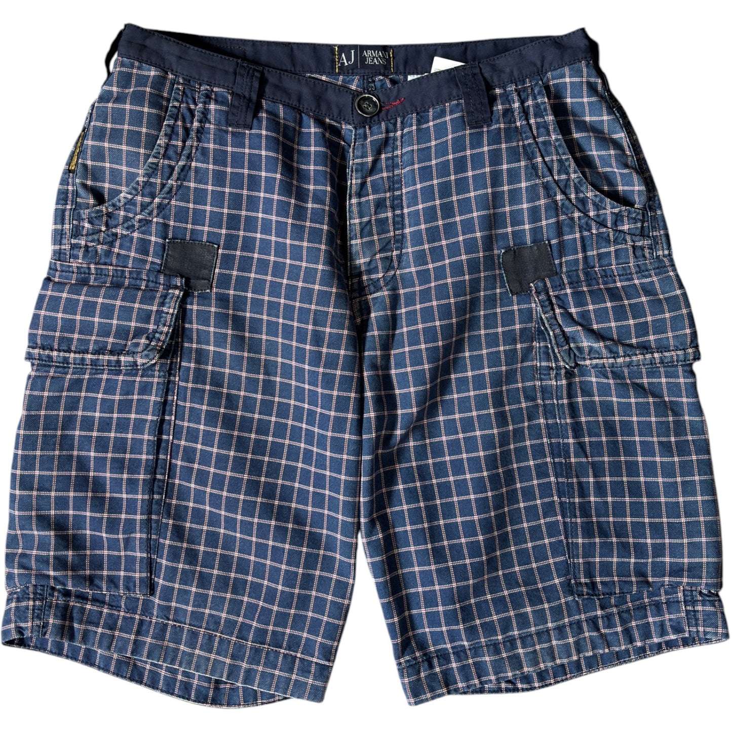 Armani Jeans 00’s Checkered Cargo Shorts W30