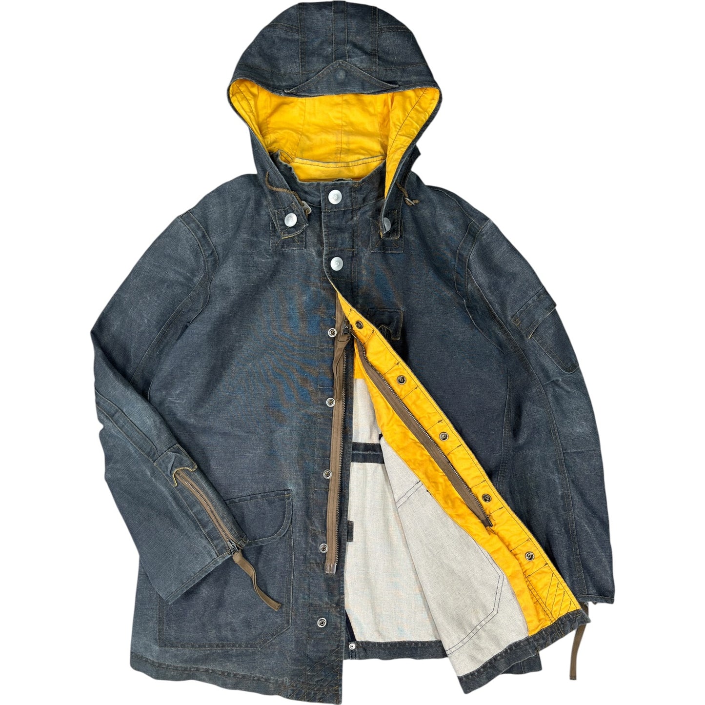 Armani Jeans 00’s Articulated Hemp Parka Jacket XL