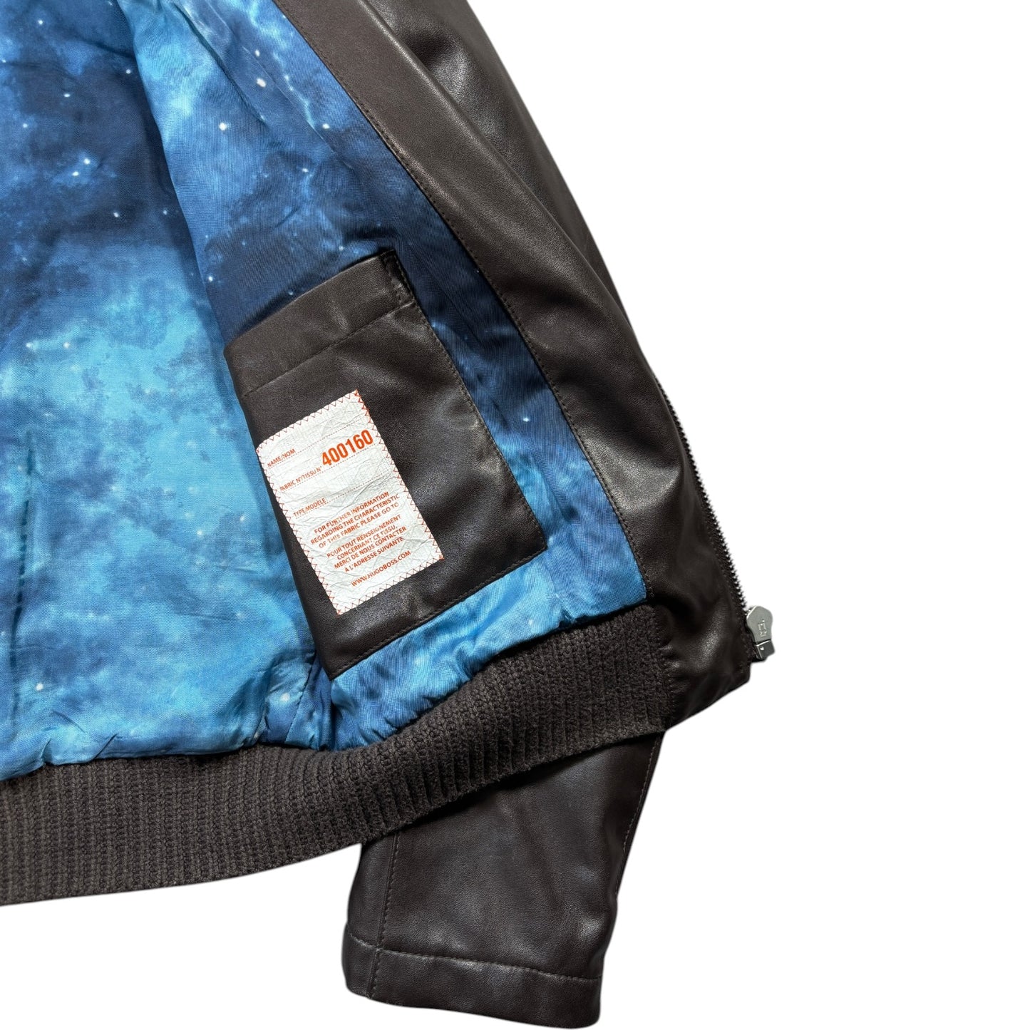 Hugo Boss Orange 00’s Faux Leather Panel Jacket M