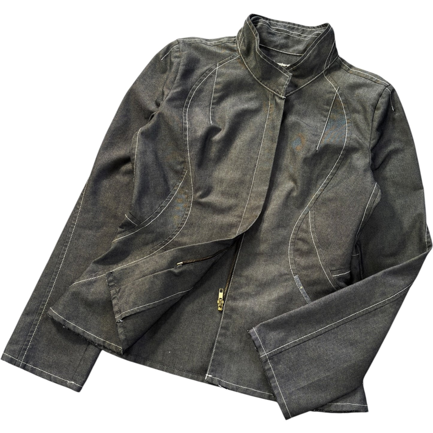 Firetrap 2002 Contrast Stitch Articulated Jacket Size 8/10