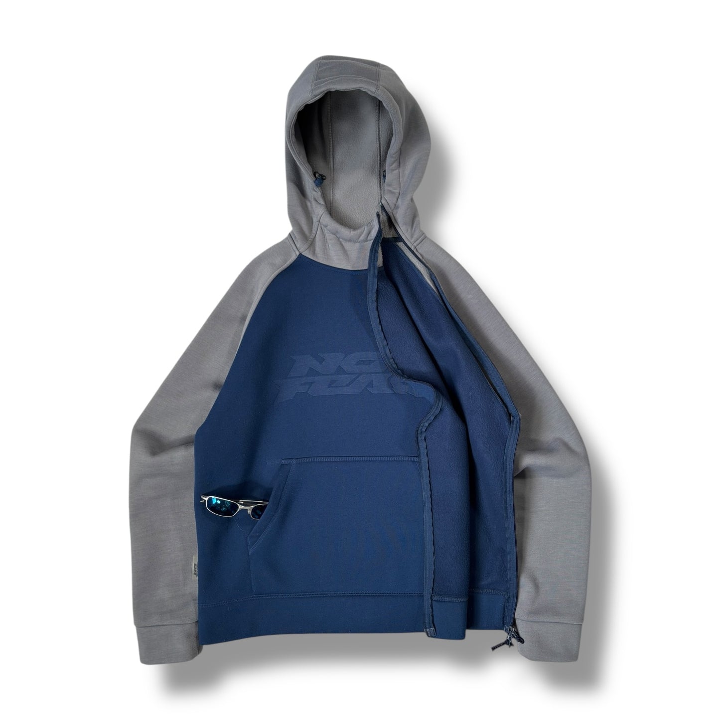 No Fear 00’s Asymmetrical Full Zipped Hoodie Large