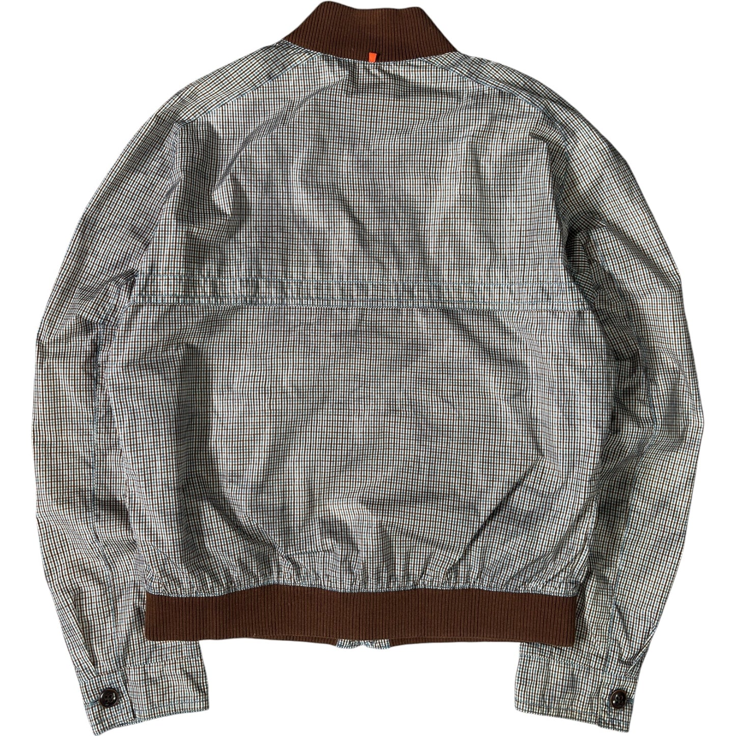 Hugo Boss Orange 00’s Checkered Bomber Jacket M