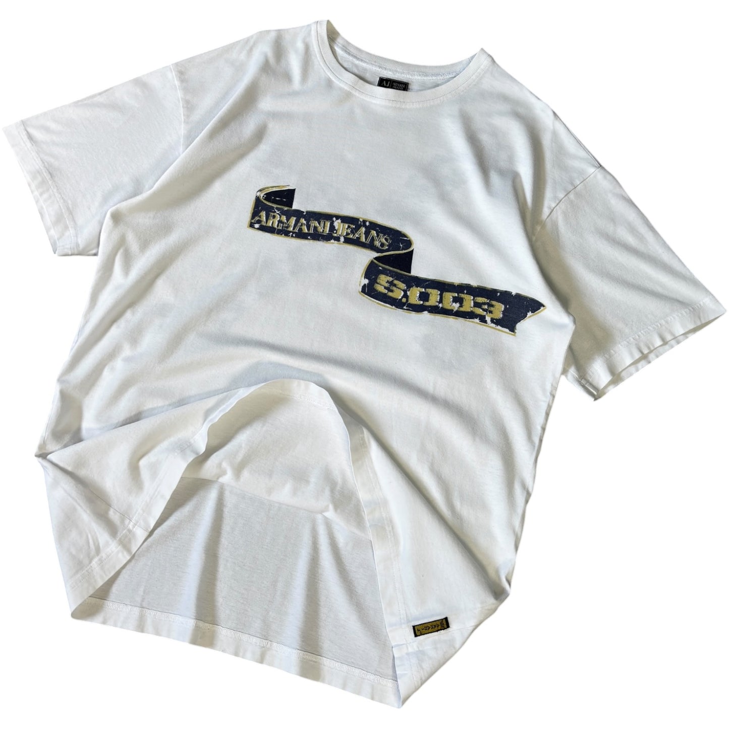 Armani Jeans 00's Banner T Shirt L