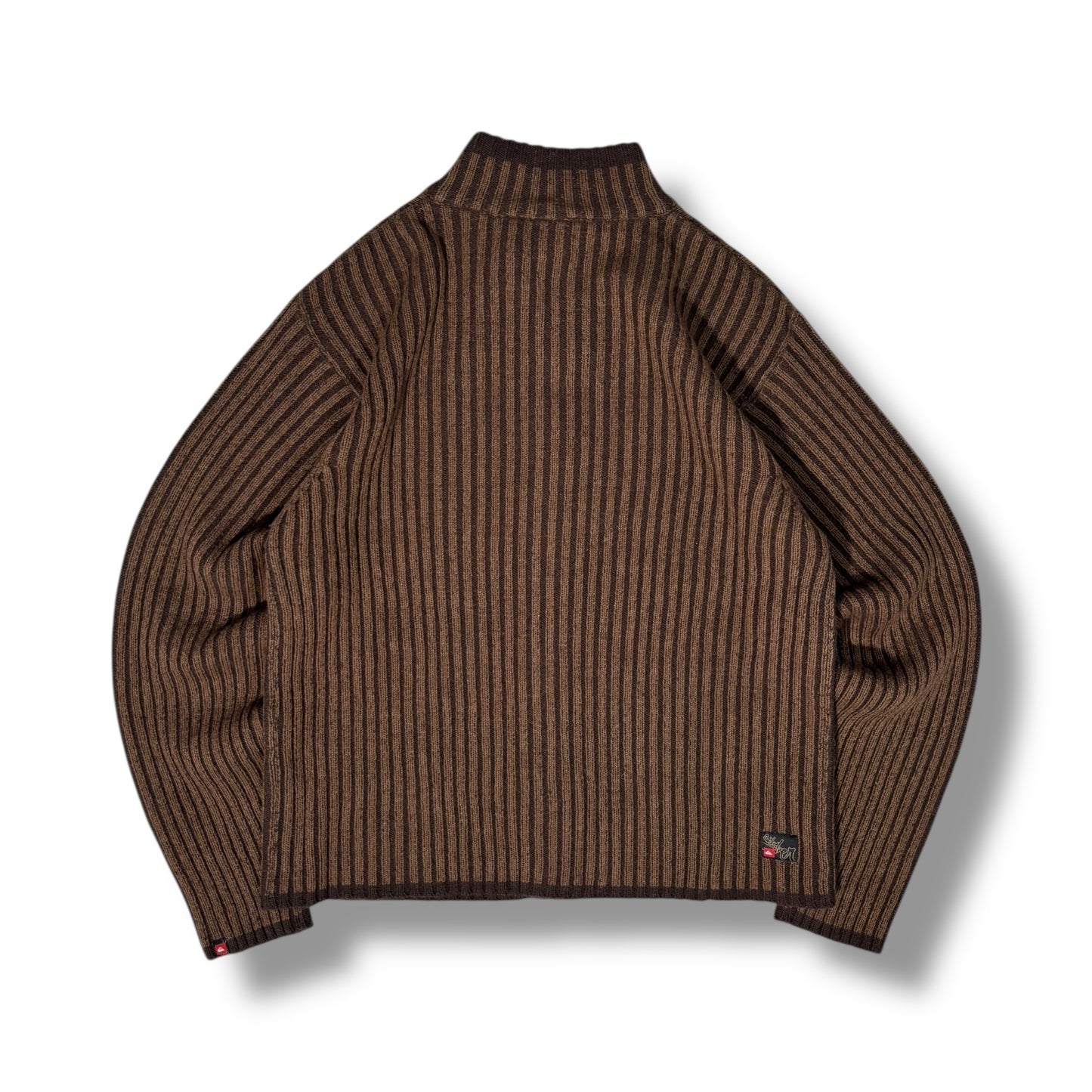 Quiksilver 00’s Full Zip Ribbed Knit Medium