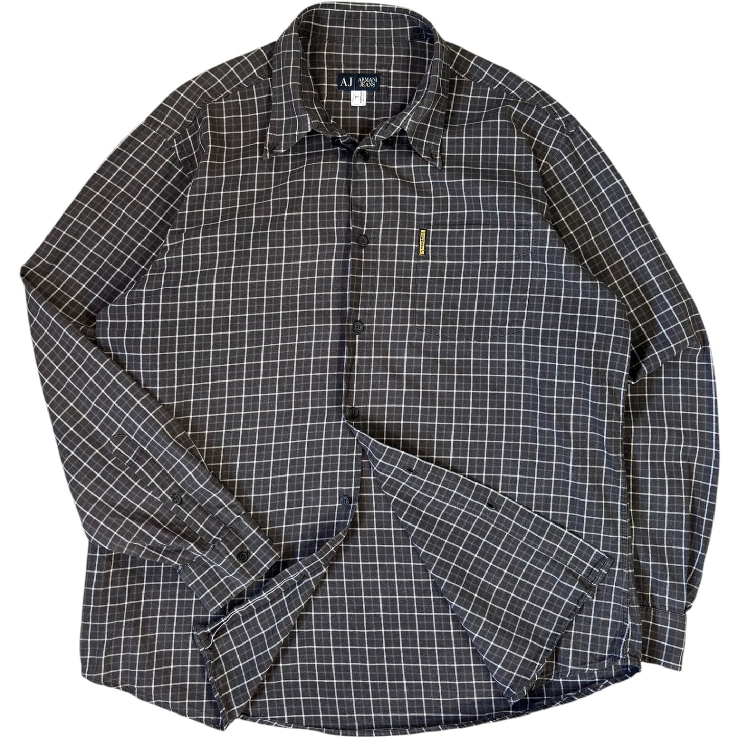 Armani Jeans 00’s Checkered Long Sleeve Shirt L