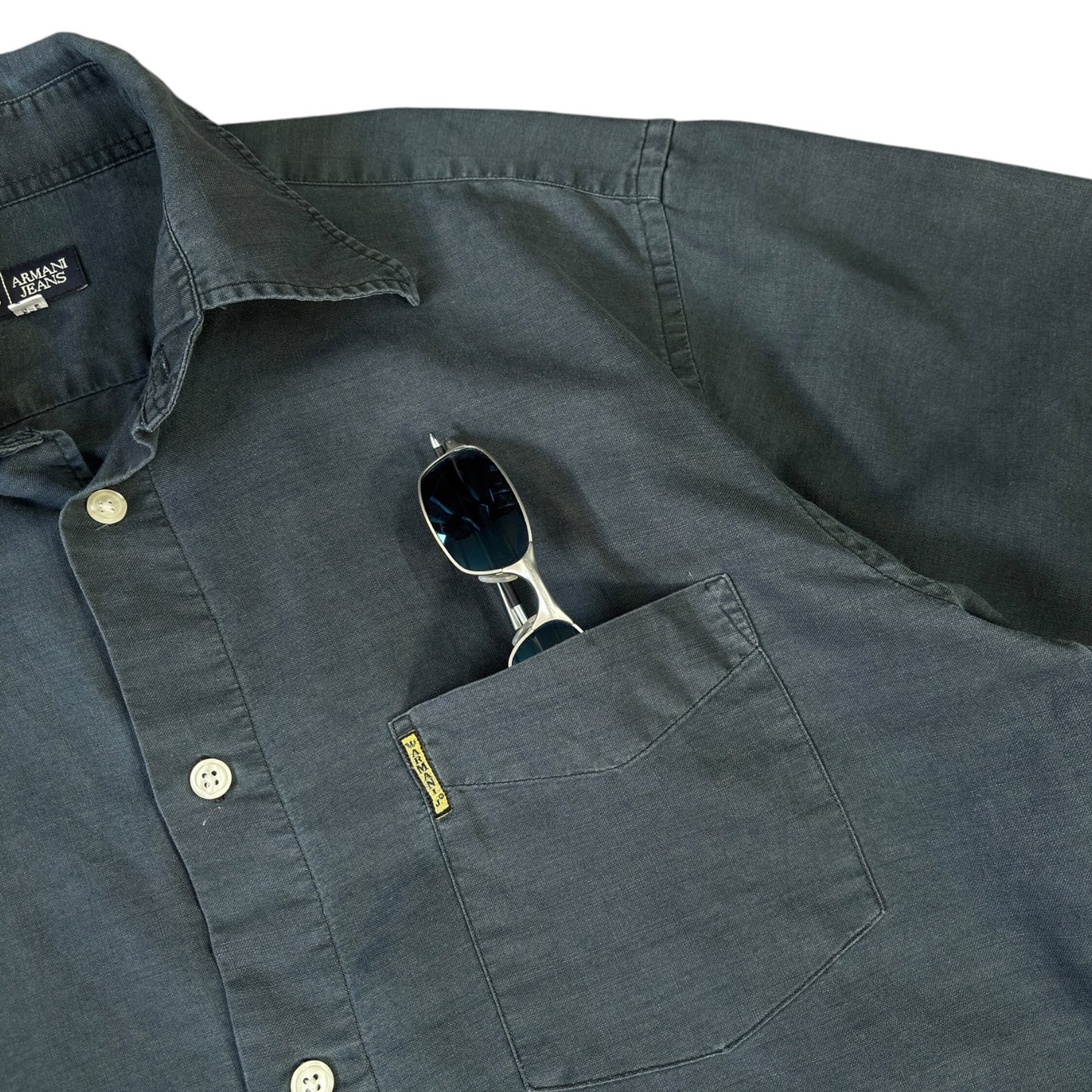 Armani Jeans 00's Faded Cotton Shirt XL