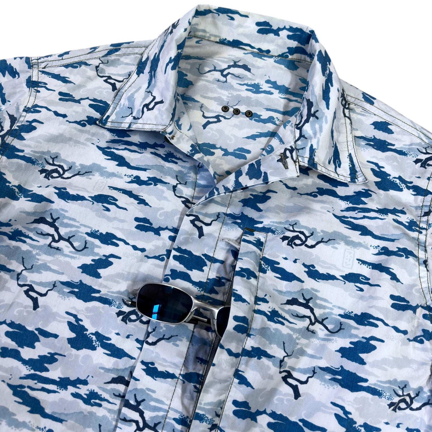 Maharishi 00’s Ventilated Camo Short Sleeve Shirt M