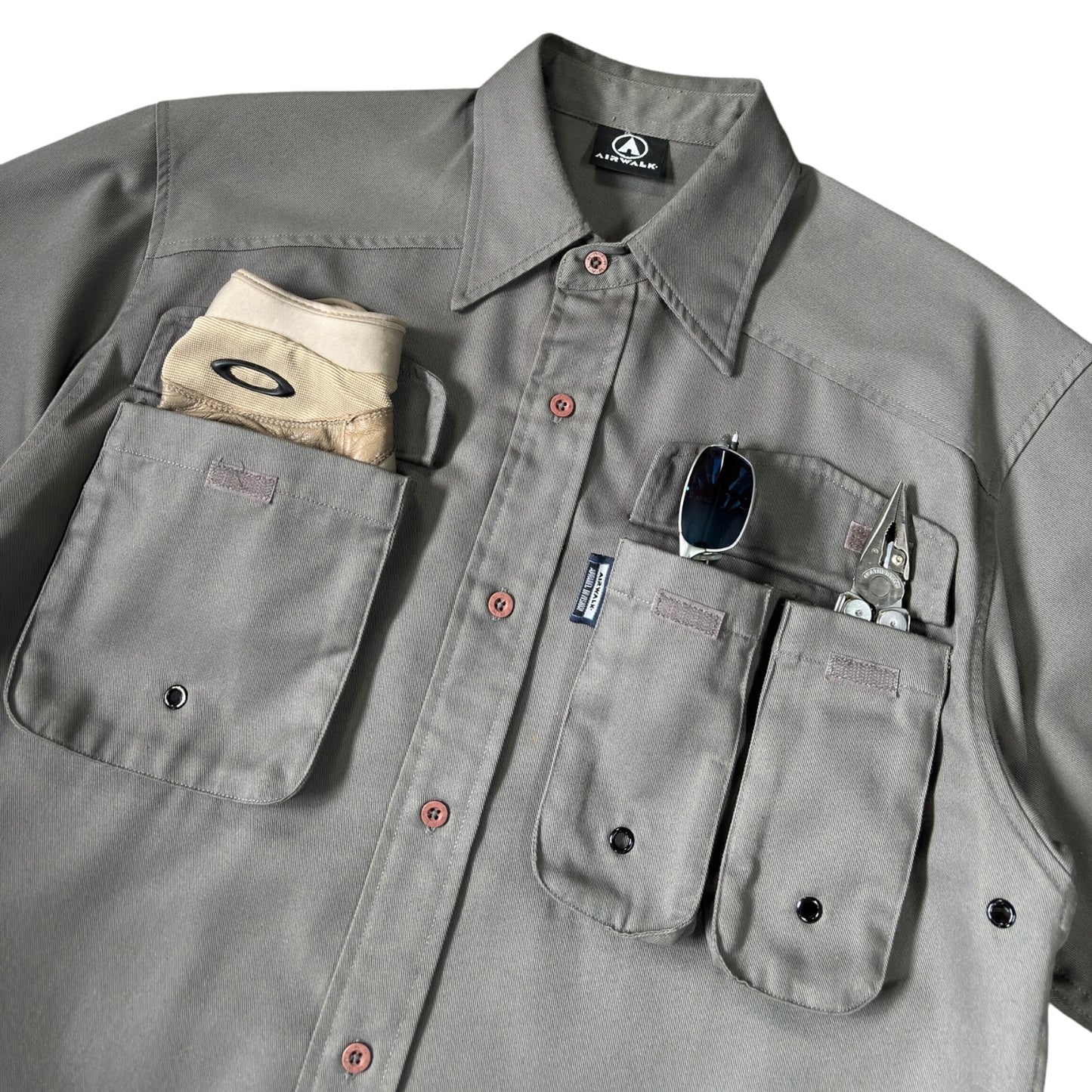Airwalk 00’s 3D Pocket Short Sleeve Shirt L