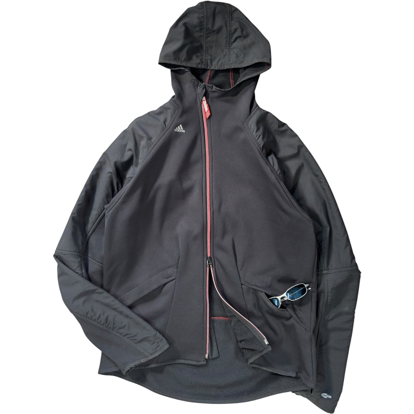 Adidas 2004 Asymmetrical Zip Two Tone Climawarm Hoodie M