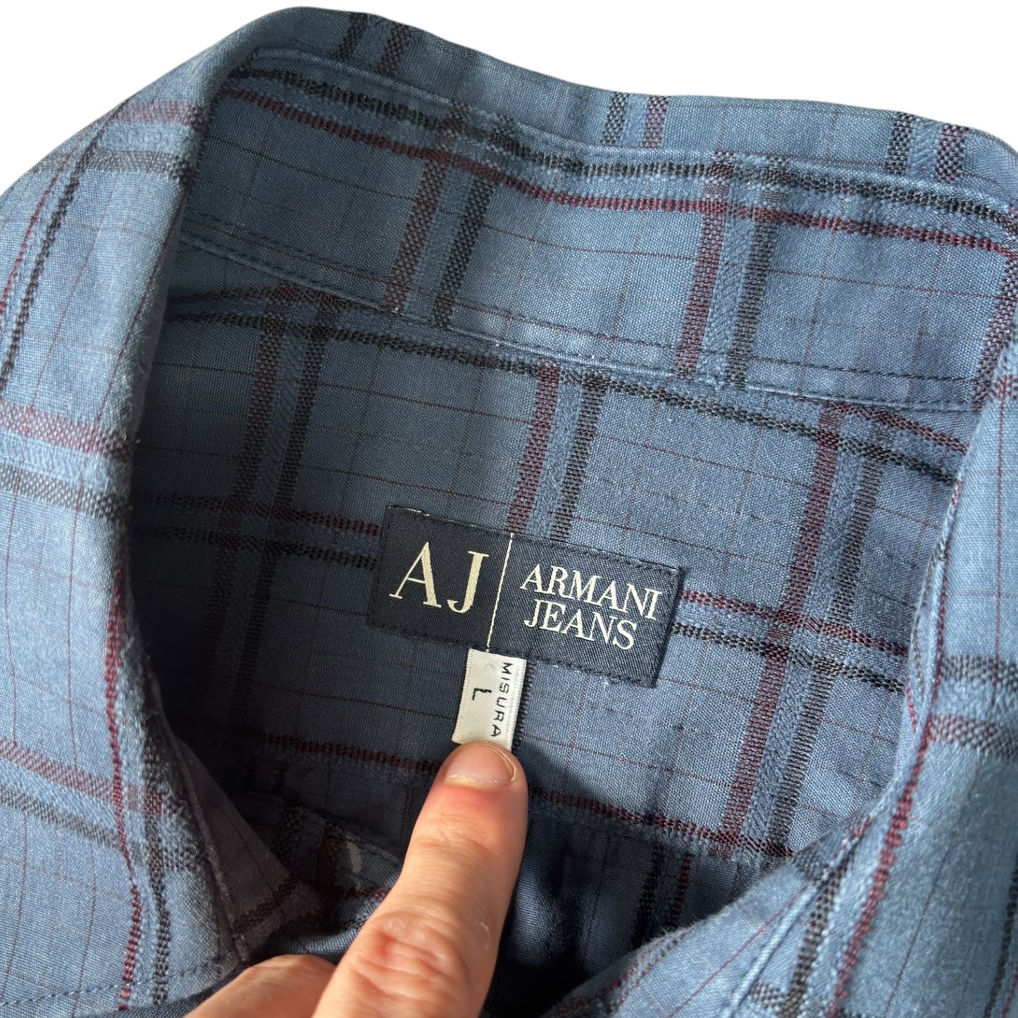Armani Jeans 00’s Plaid Long Sleeve Shirt L