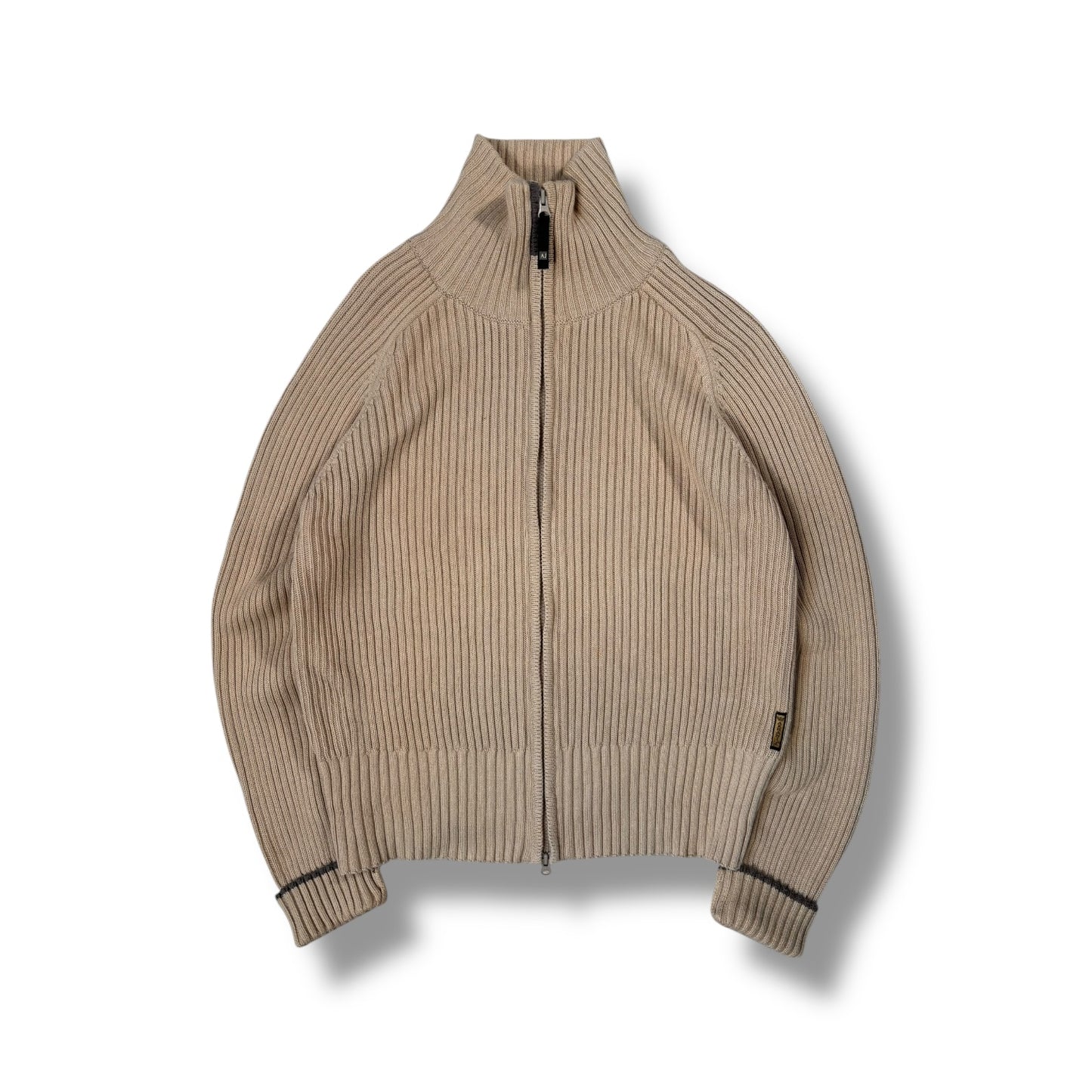 Armani Jeans 00’s Ribbed Full Zip Jumper Large