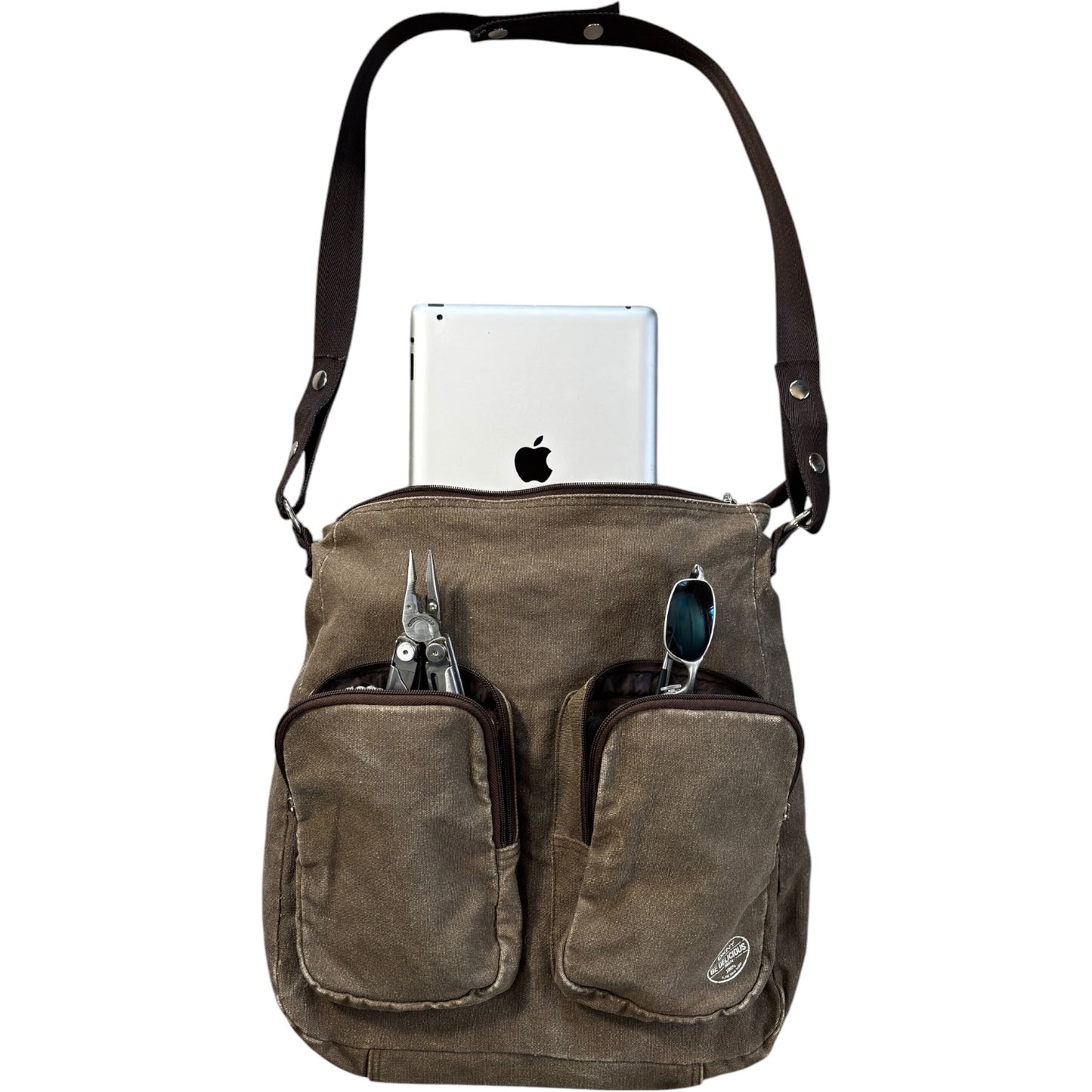 DKNY 00’s Canvas Multipocket Messenger Bag