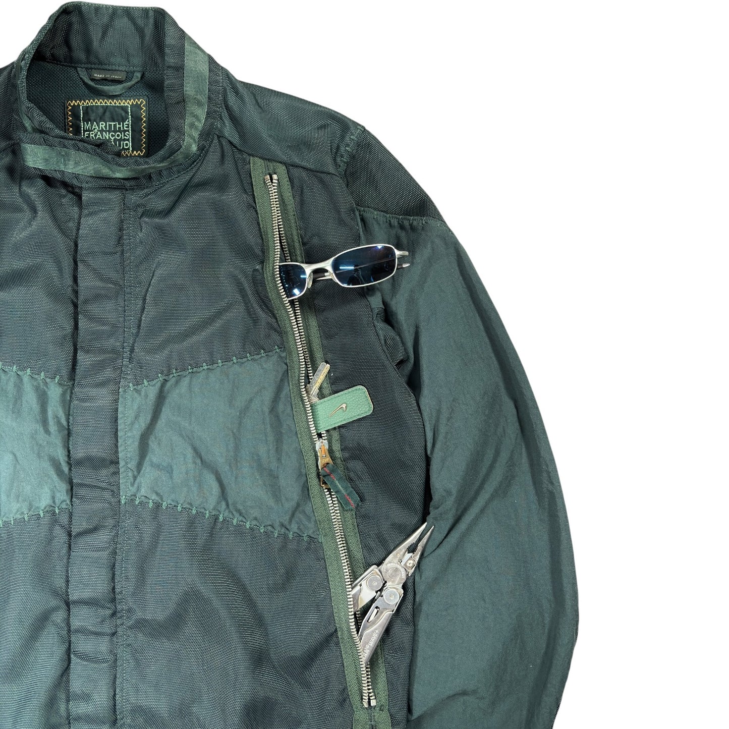 Marithe + François Girbaud Ultimate Zippers Deep Green Jacket L