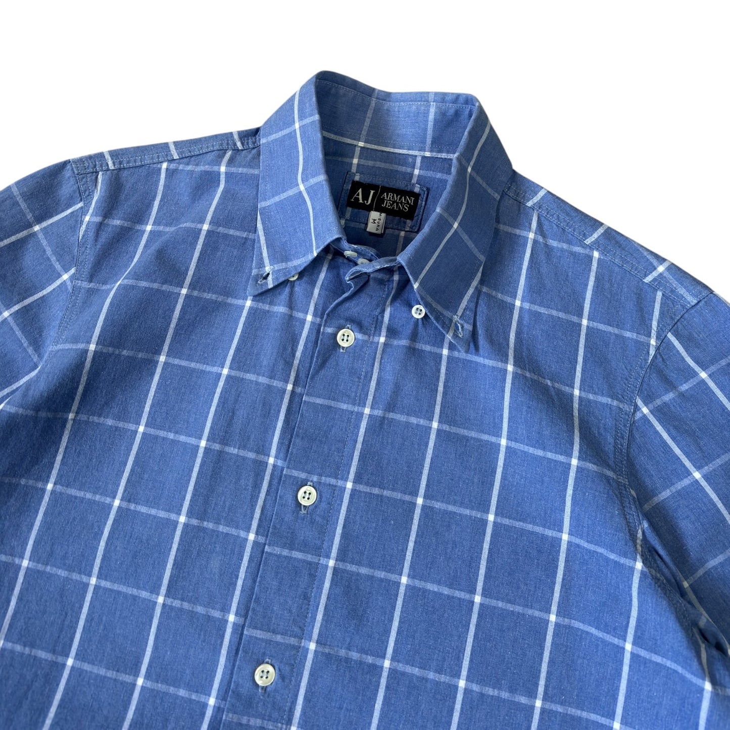 Armani Jeans 00’s Checkered Short Sleeve Shirt M