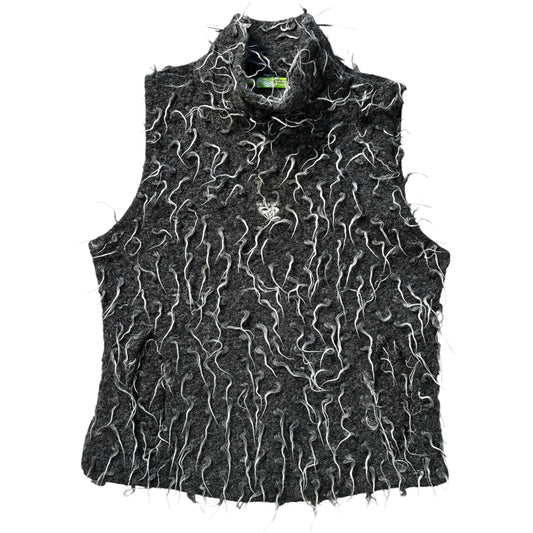Quiksilver 00’s Women's Mock Neck Fuzzy Wool Top 12/14