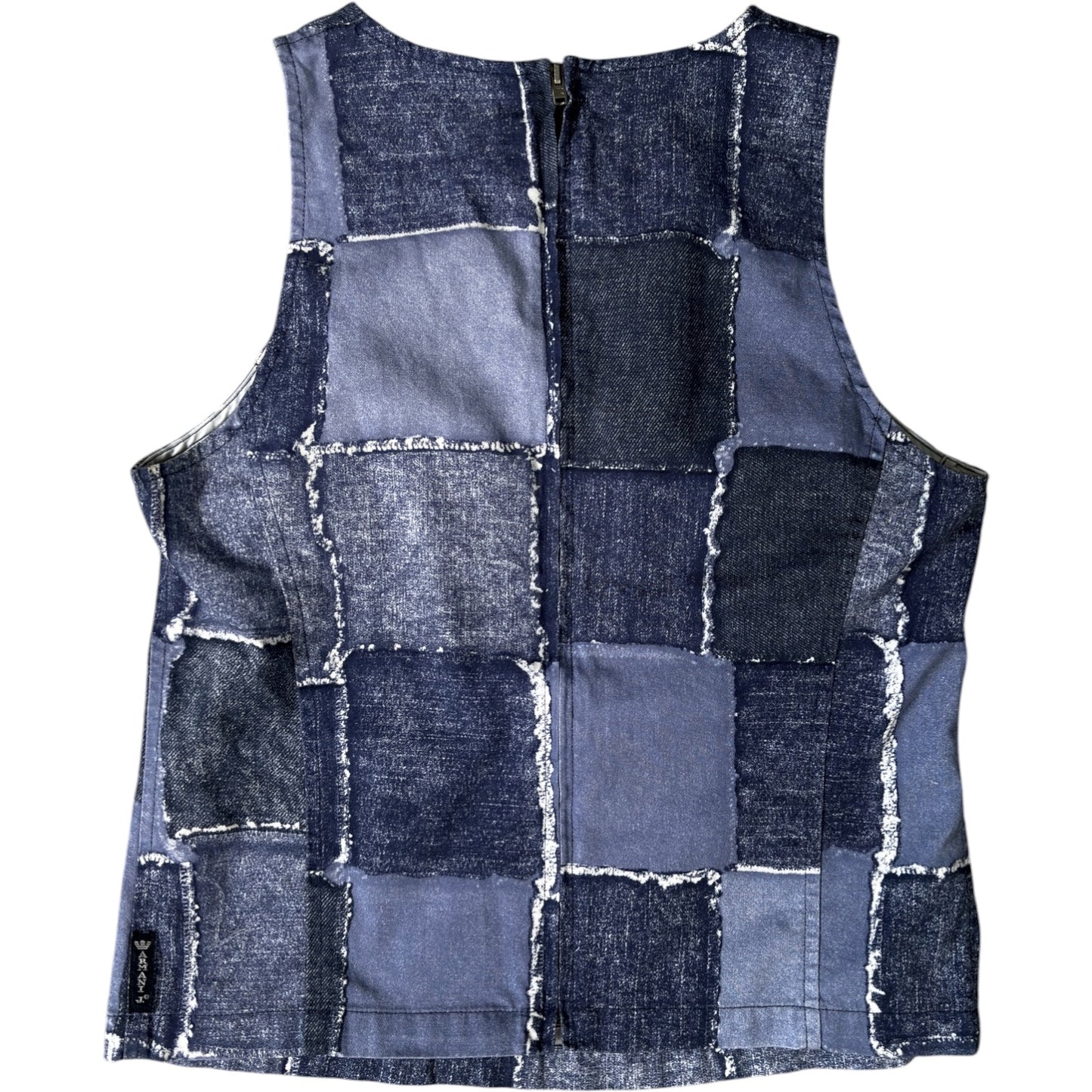 Armani Jeans 90's Patchwork Sleeveless Top UK 8/10