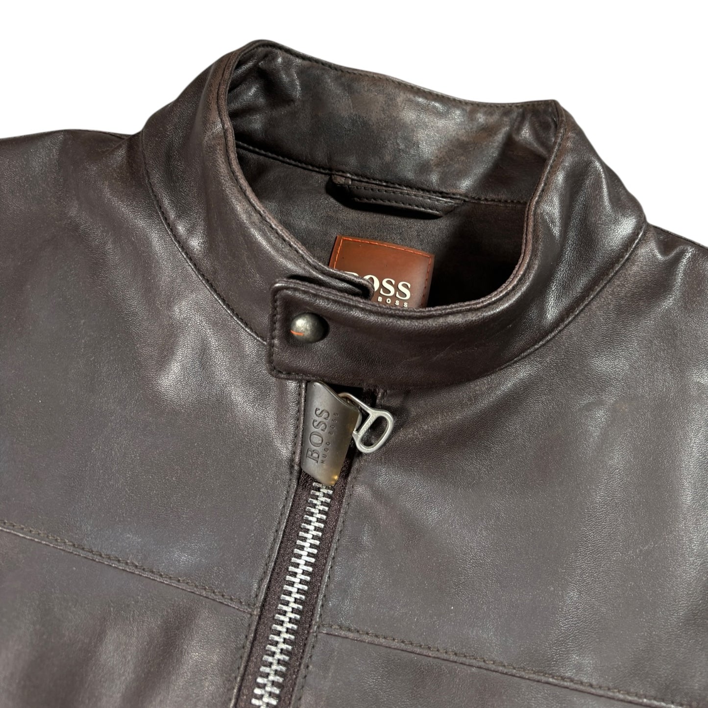 Hugo Boss Orange 00’s Faux Leather Panel Jacket M