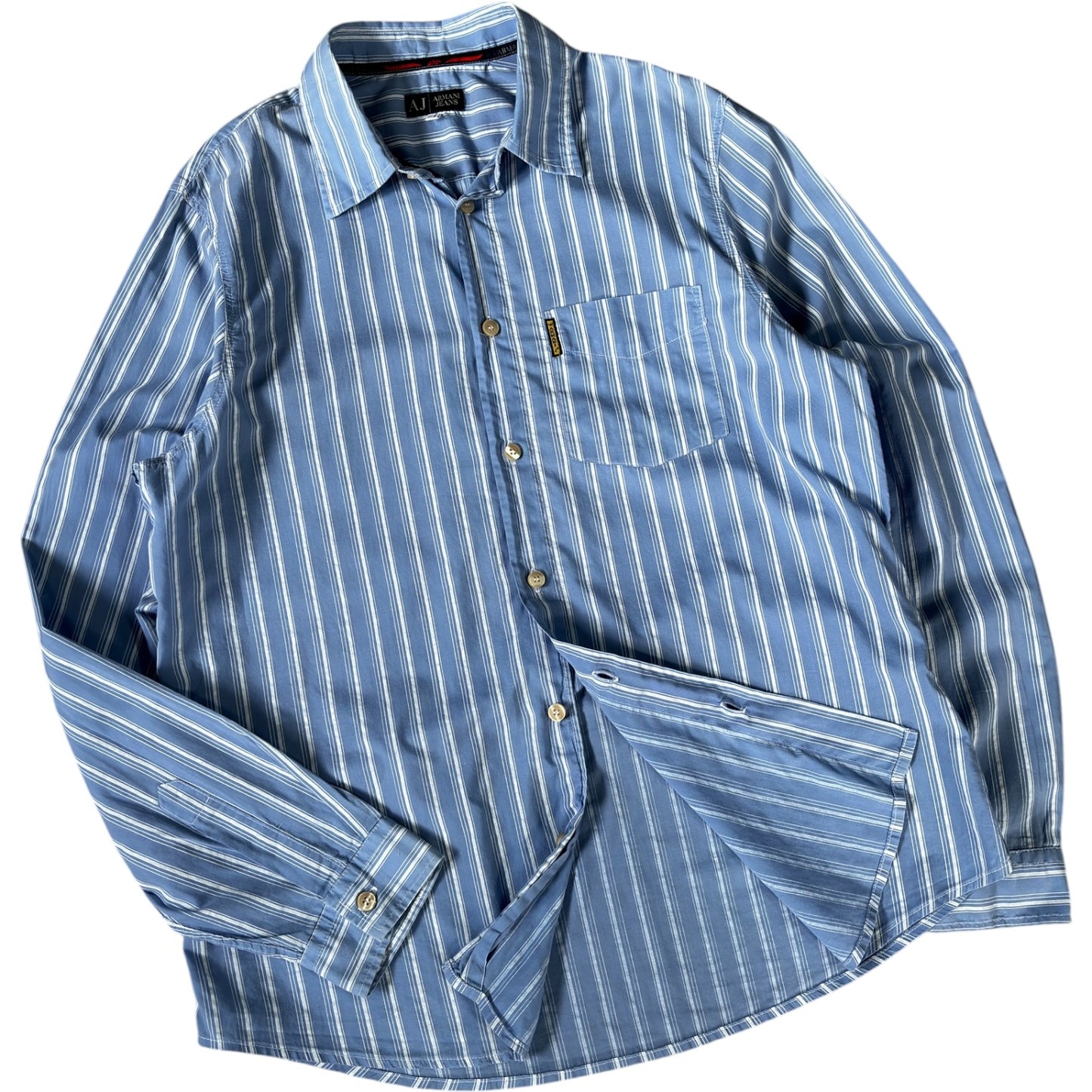 Armani Jeans 00’s Cotton Striped Shirt L