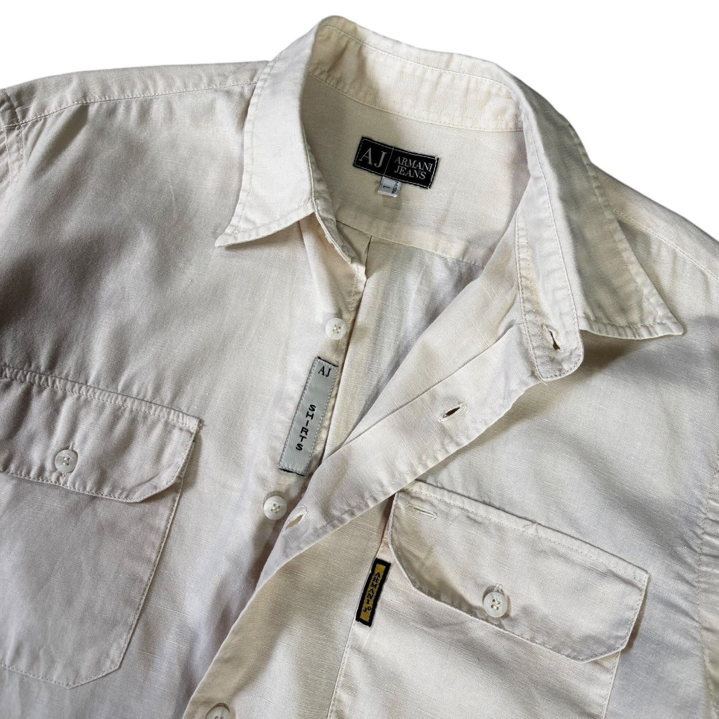 Armani Jeans 00’s Dual Pocket Linen Shirt L