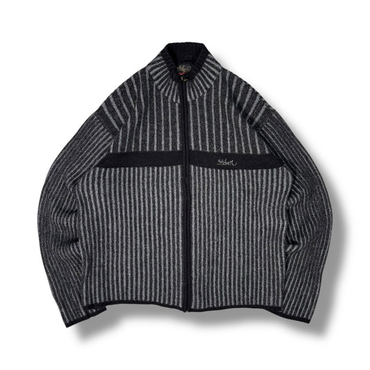 Quiksilver 00’s Full Zip Ribbed Knit Jumper Extra Large