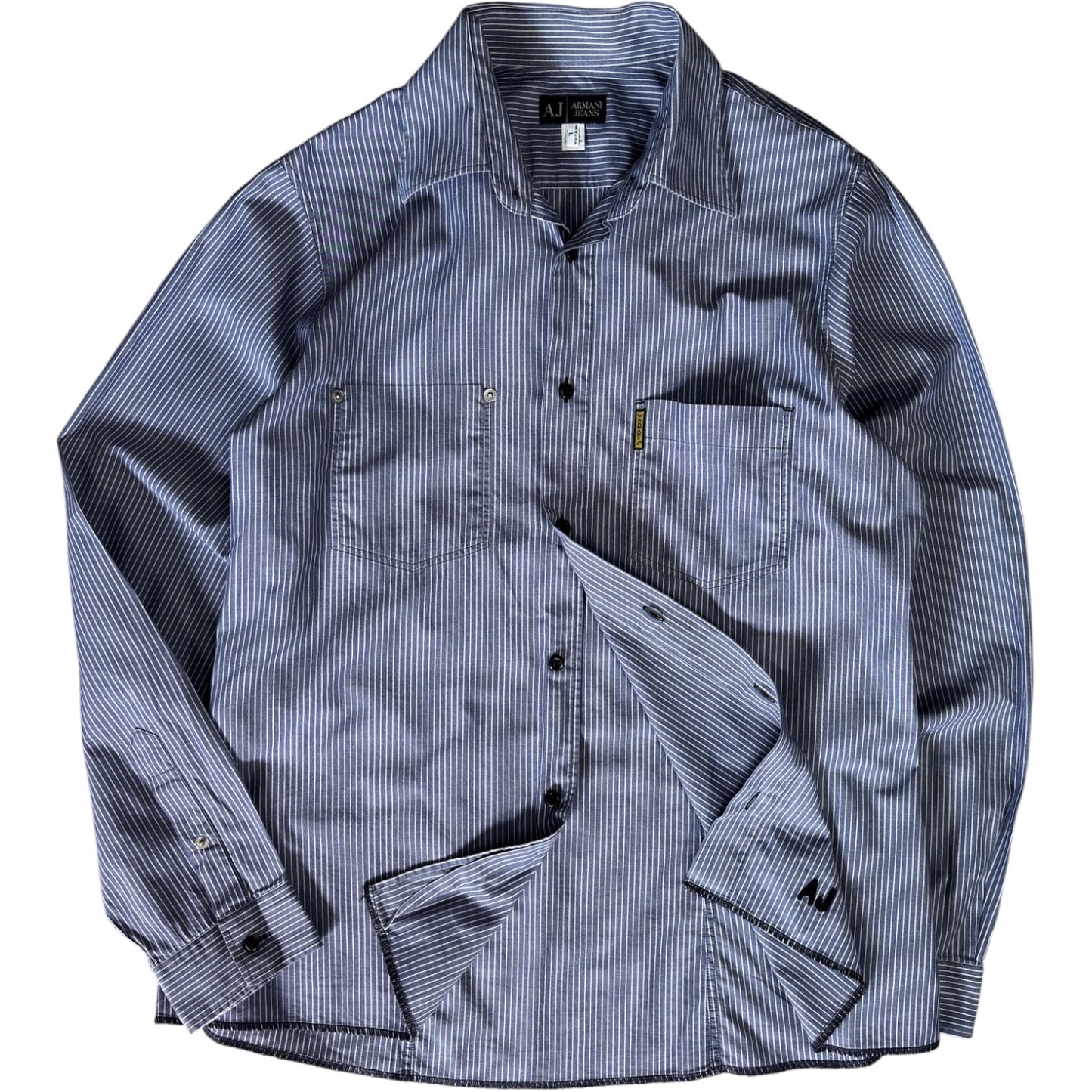 Armani Jeans 00’s Striped Shirt L