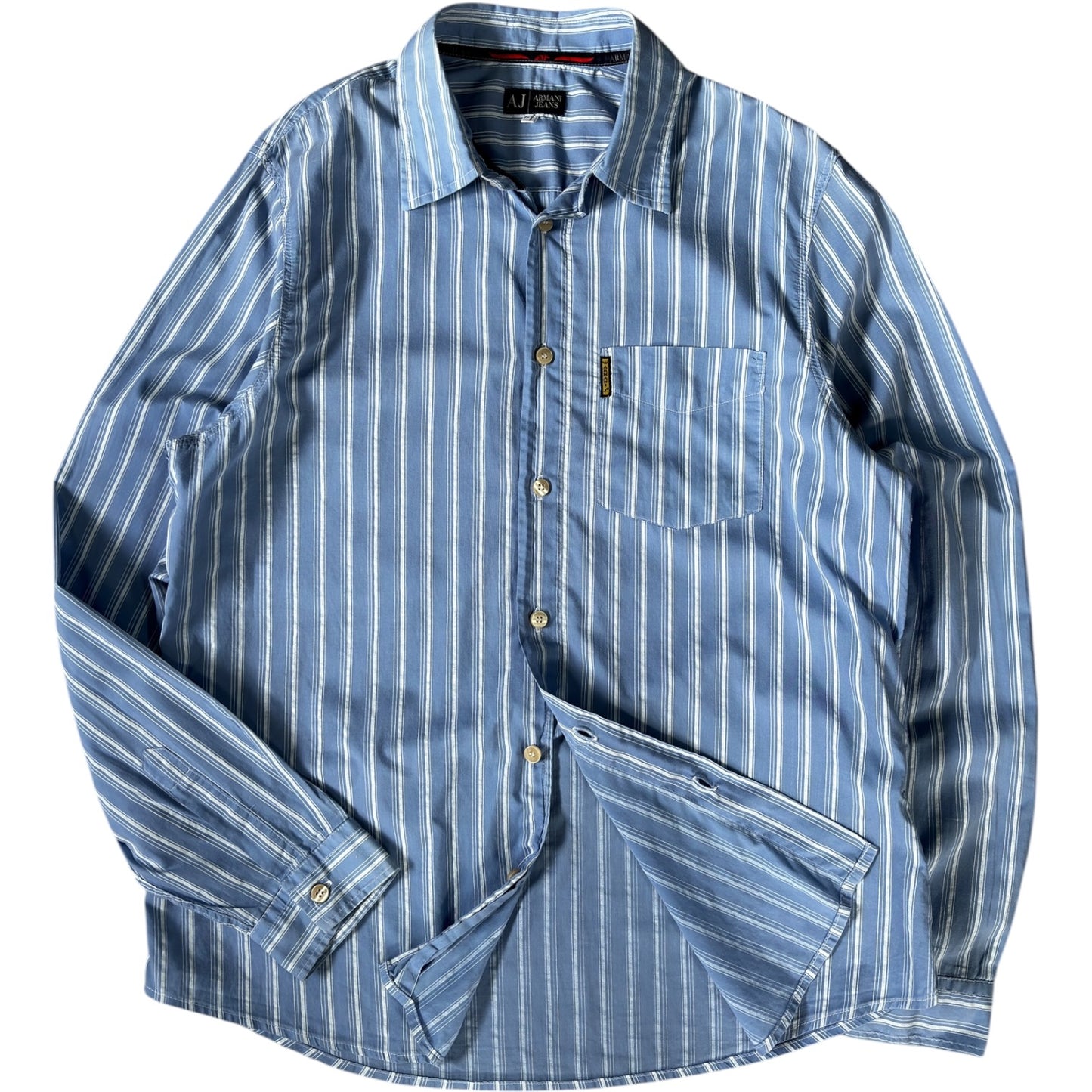 Armani Jeans 00’s Cotton Striped Shirt L