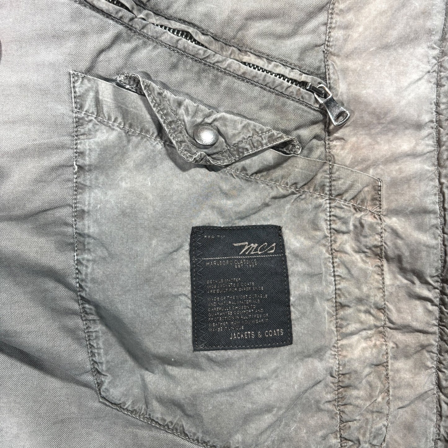 Marlboro Classics 00’s Stone Grey Multipocket Jacket XL