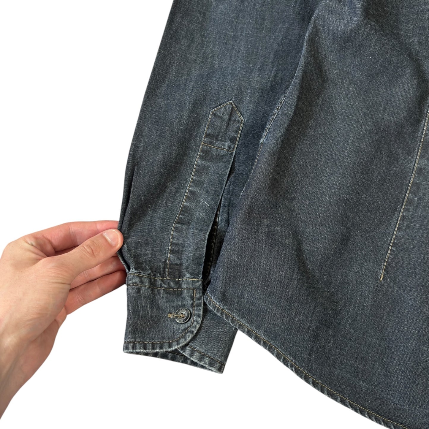 Armani Jeans 00's Dark Wash Denim Shirt XL