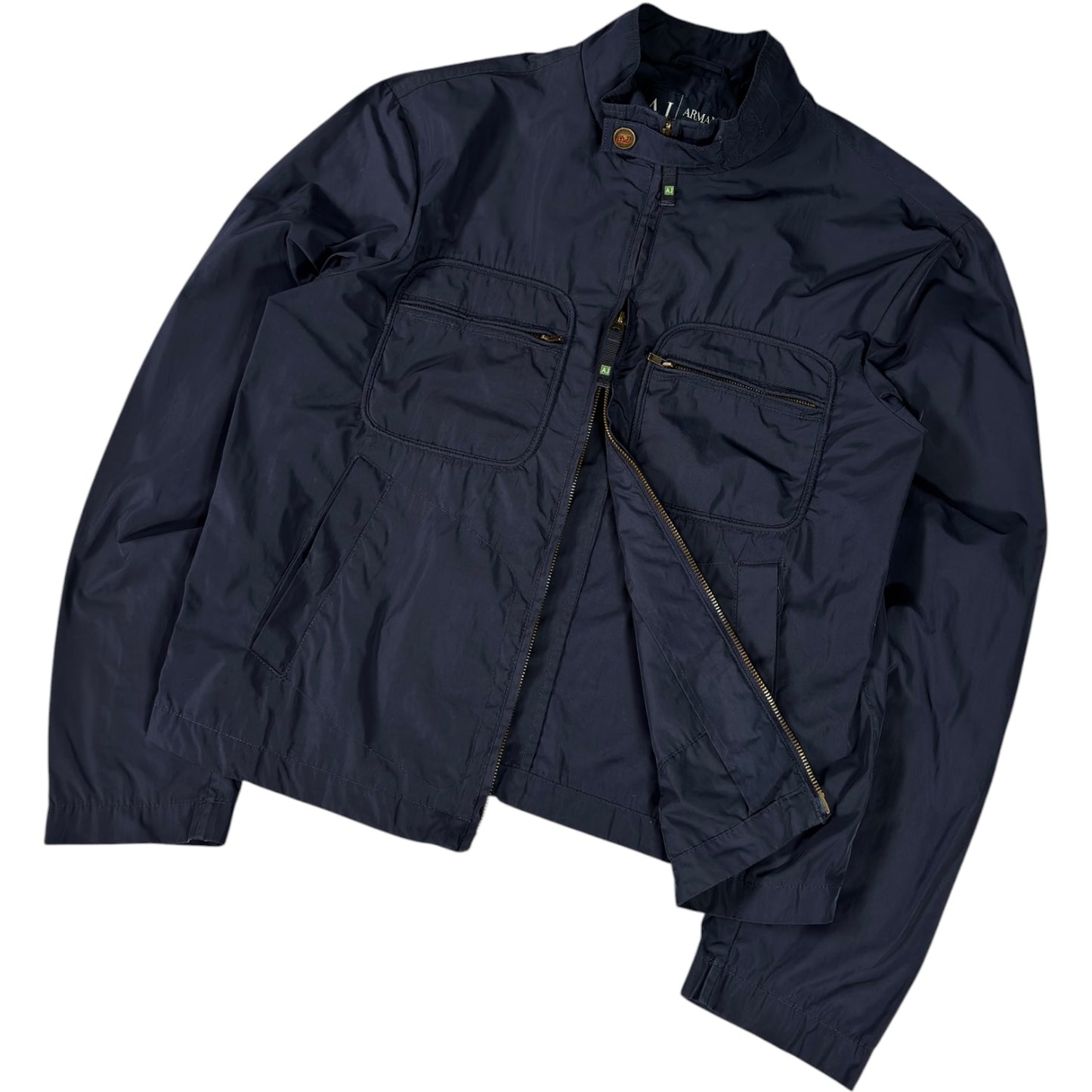 Armani Jeans 00's Navy Cropped Multipocket Jacket M