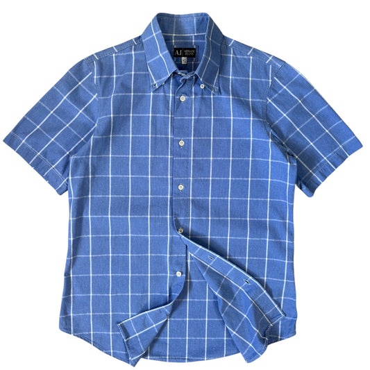 Armani Jeans 00’s Checkered Short Sleeve Shirt M