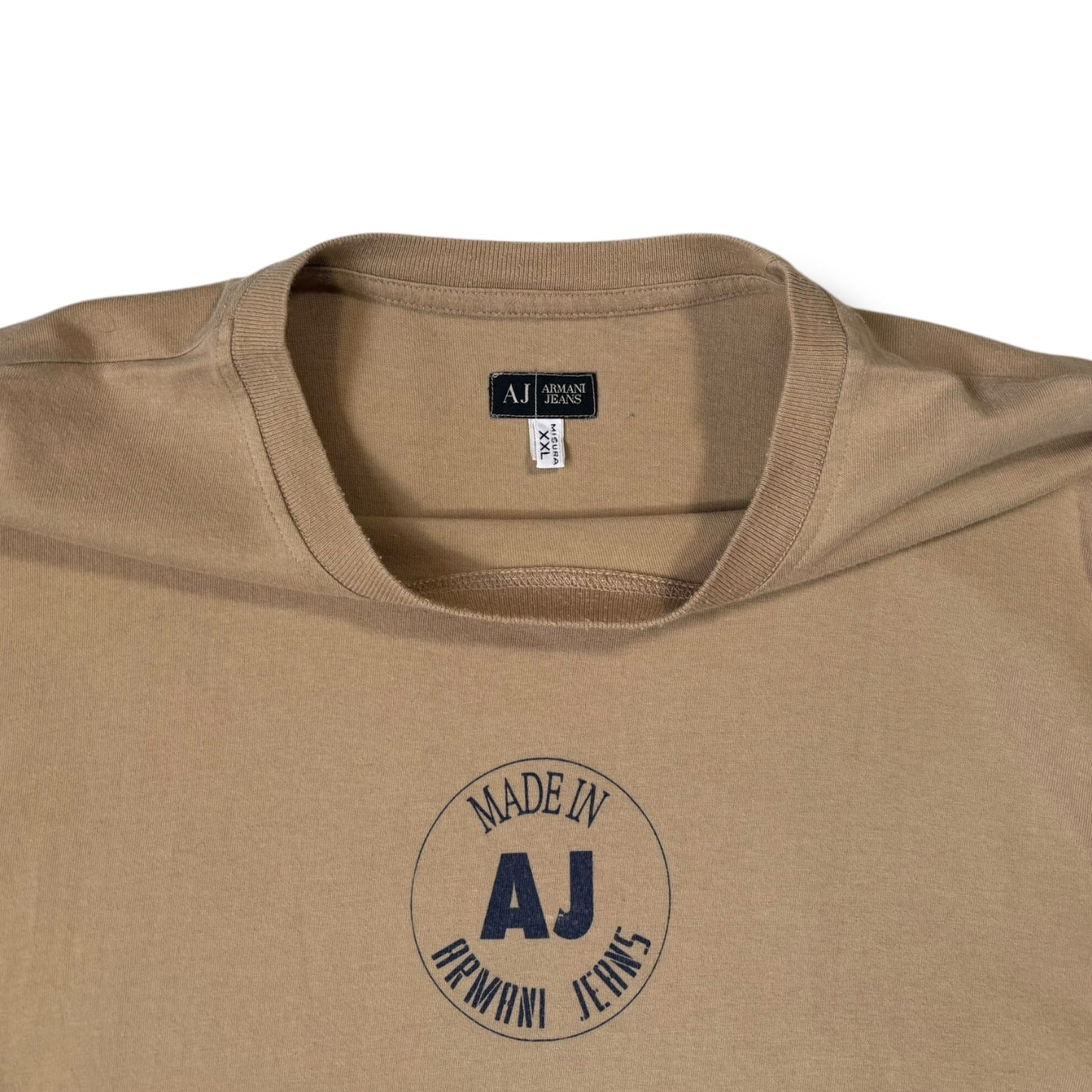 Armani Jeans 00’s Khaki T Shirt Extra Large