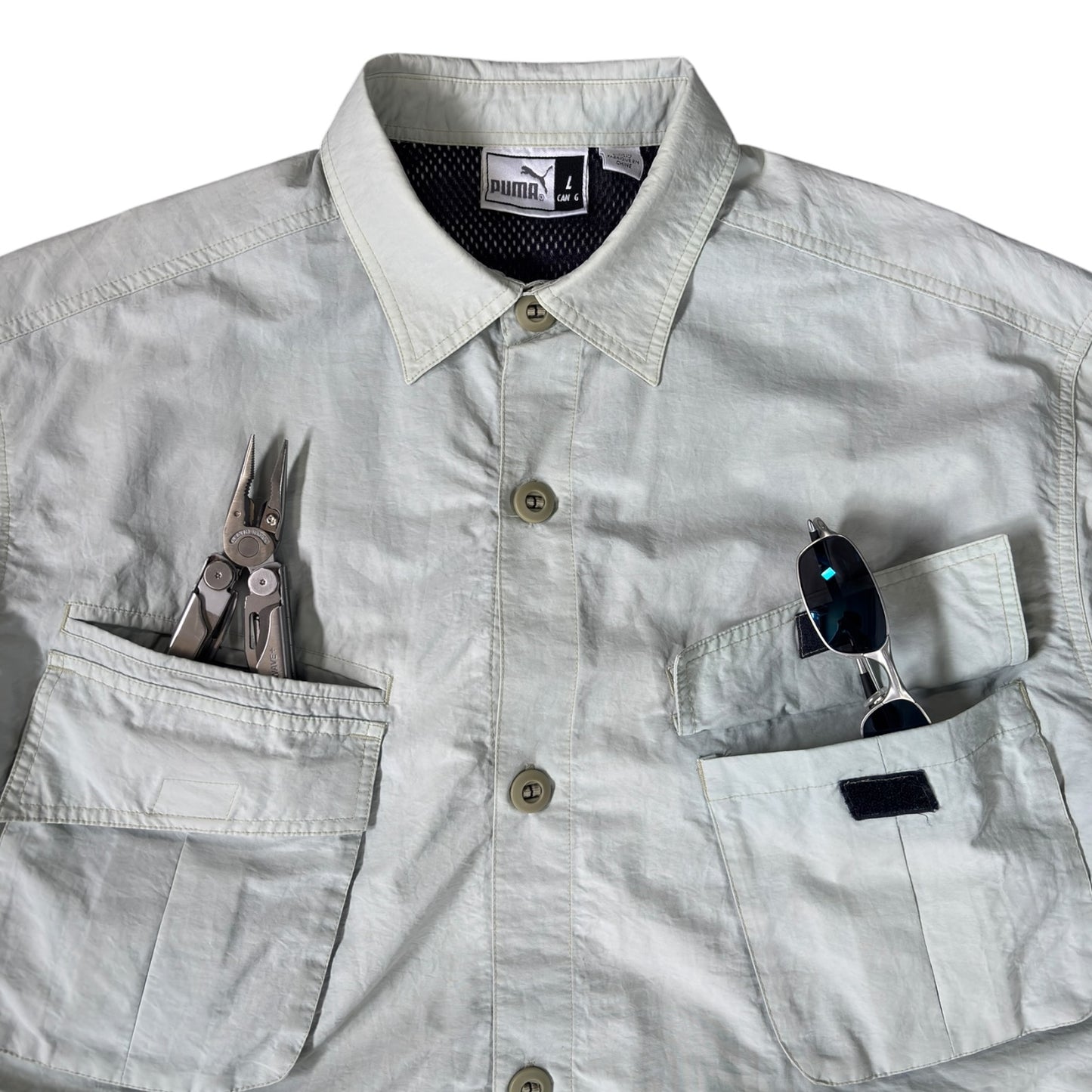 Puma 00’s Dual Pocket Ventilated Short Sleeve Shirt L