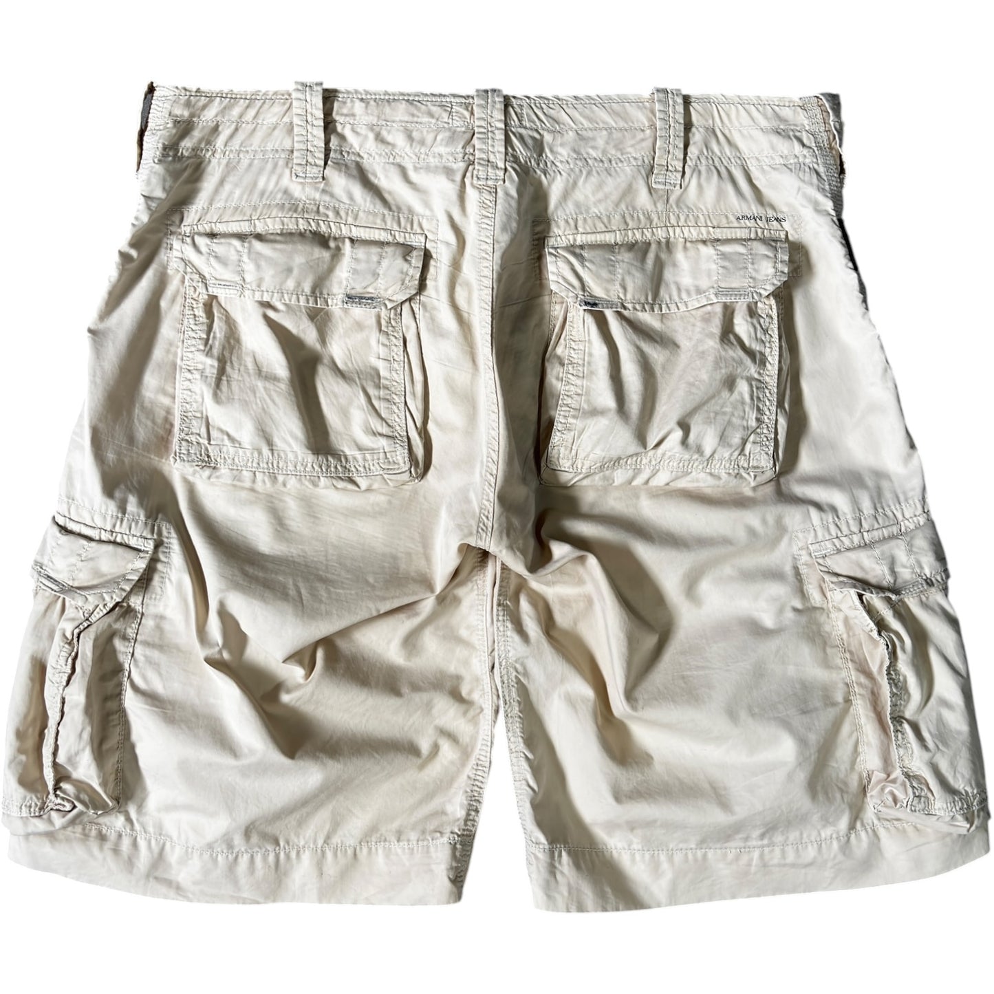 Armani Jeans 00's Linen Blend Cargo Shorts W36