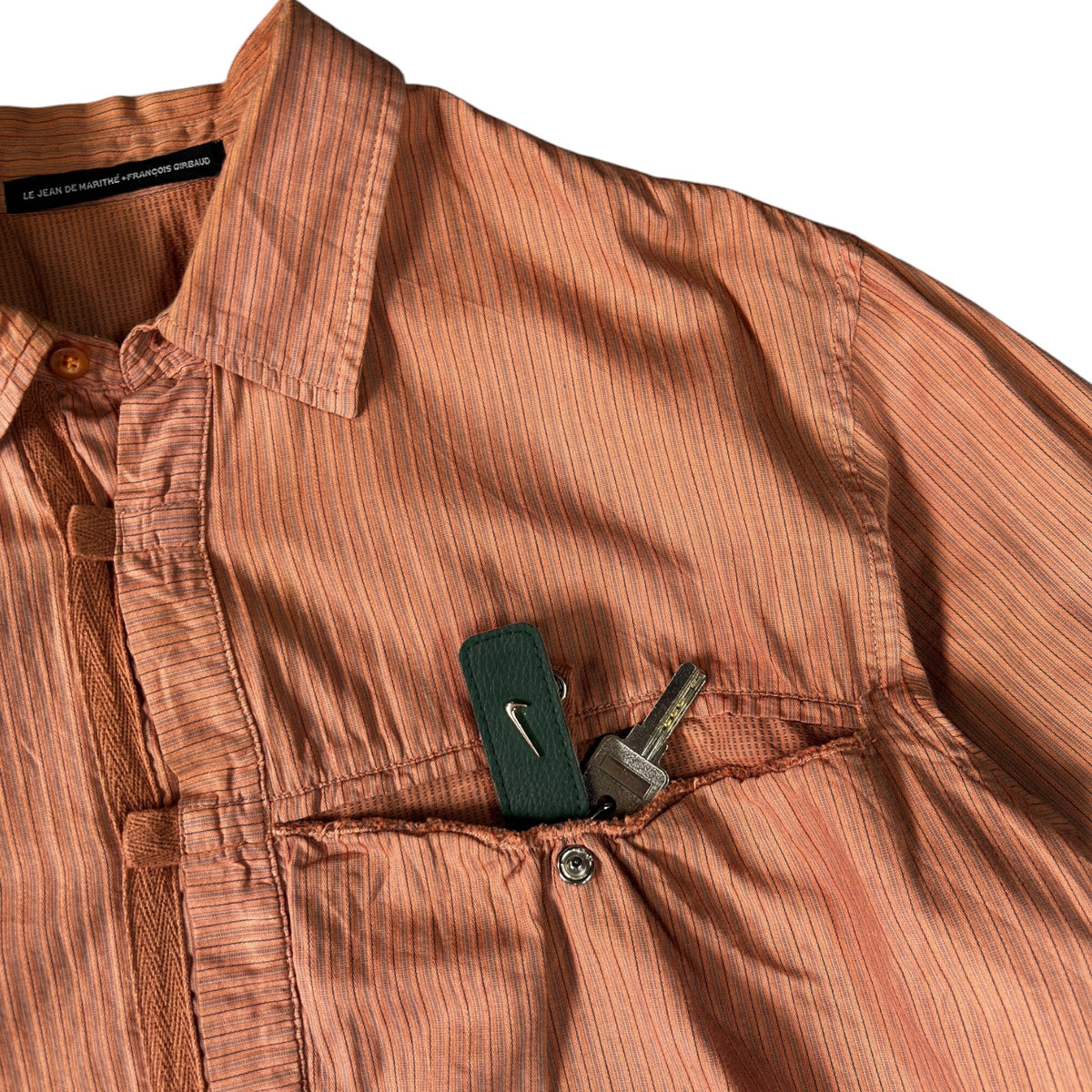 Marithé + François Girbaud Snap Front Utility Shirt L