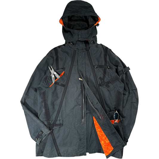 Maharishi 00’s Stone Washed Canvass Parka Jacket XL
