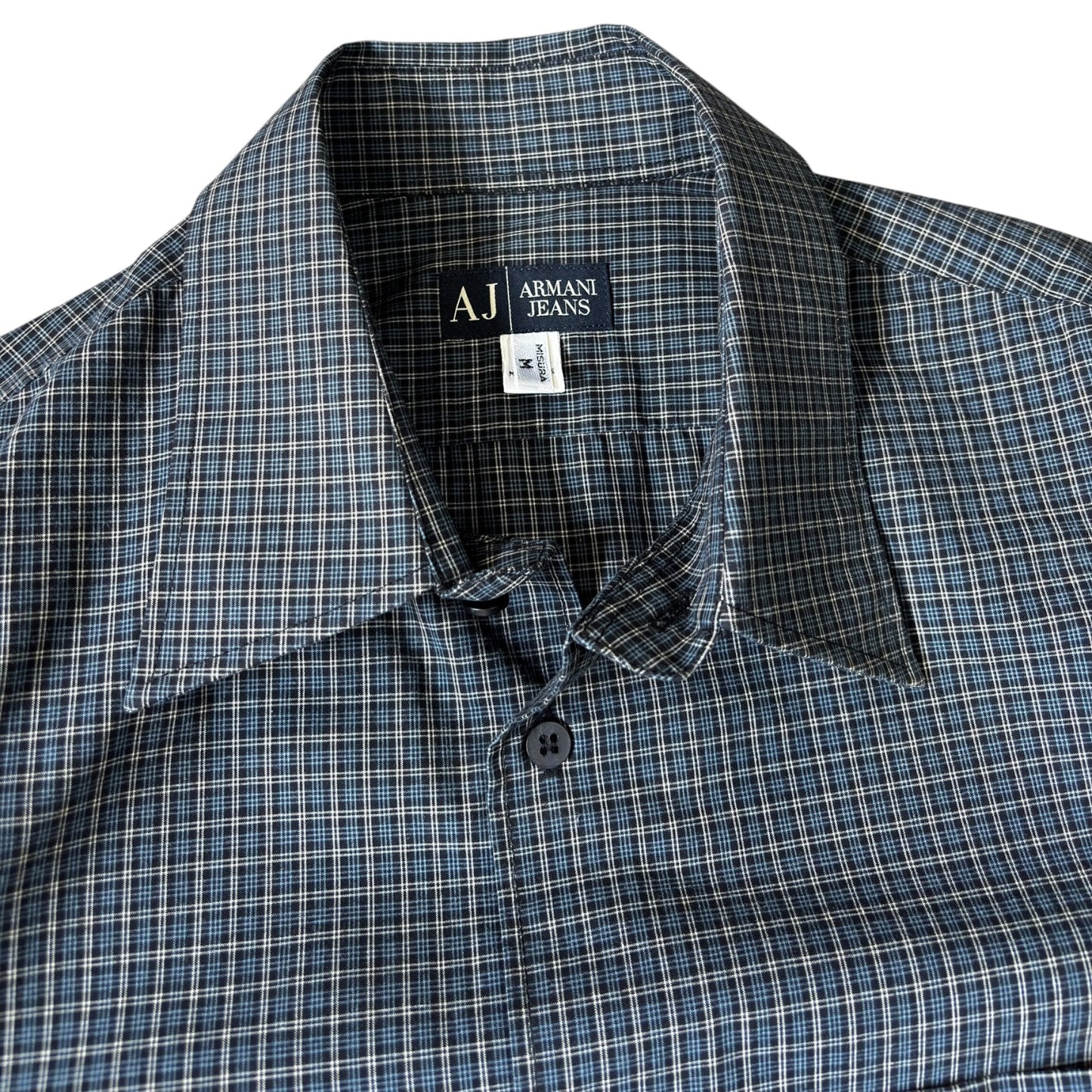 Armani Jeans 00’s Checkered Long Sleeve Shirt M
