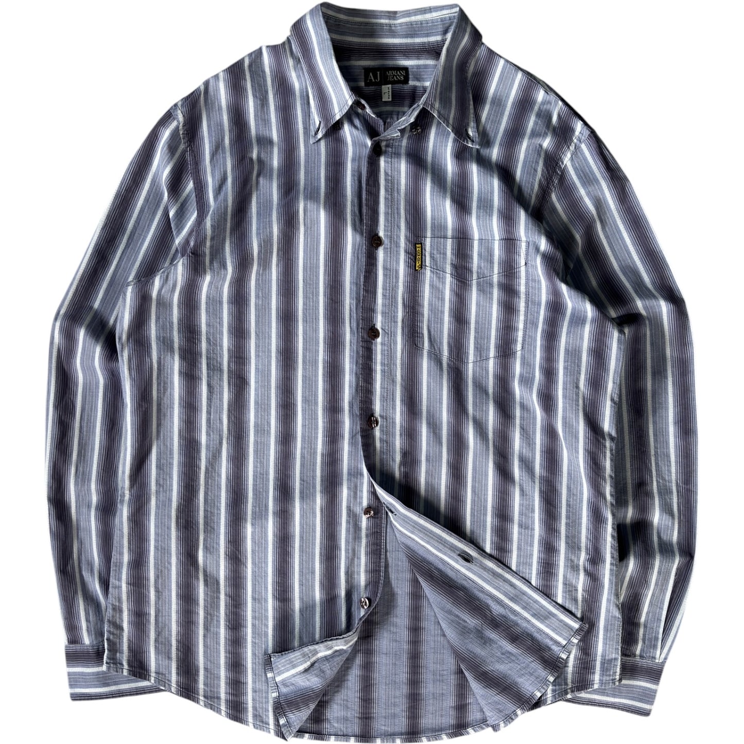 Armani Jeans 00’s Striped Cotton Shirt L