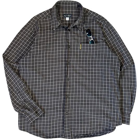 Armani Jeans 00’s Checkered Long Sleeve Shirt L