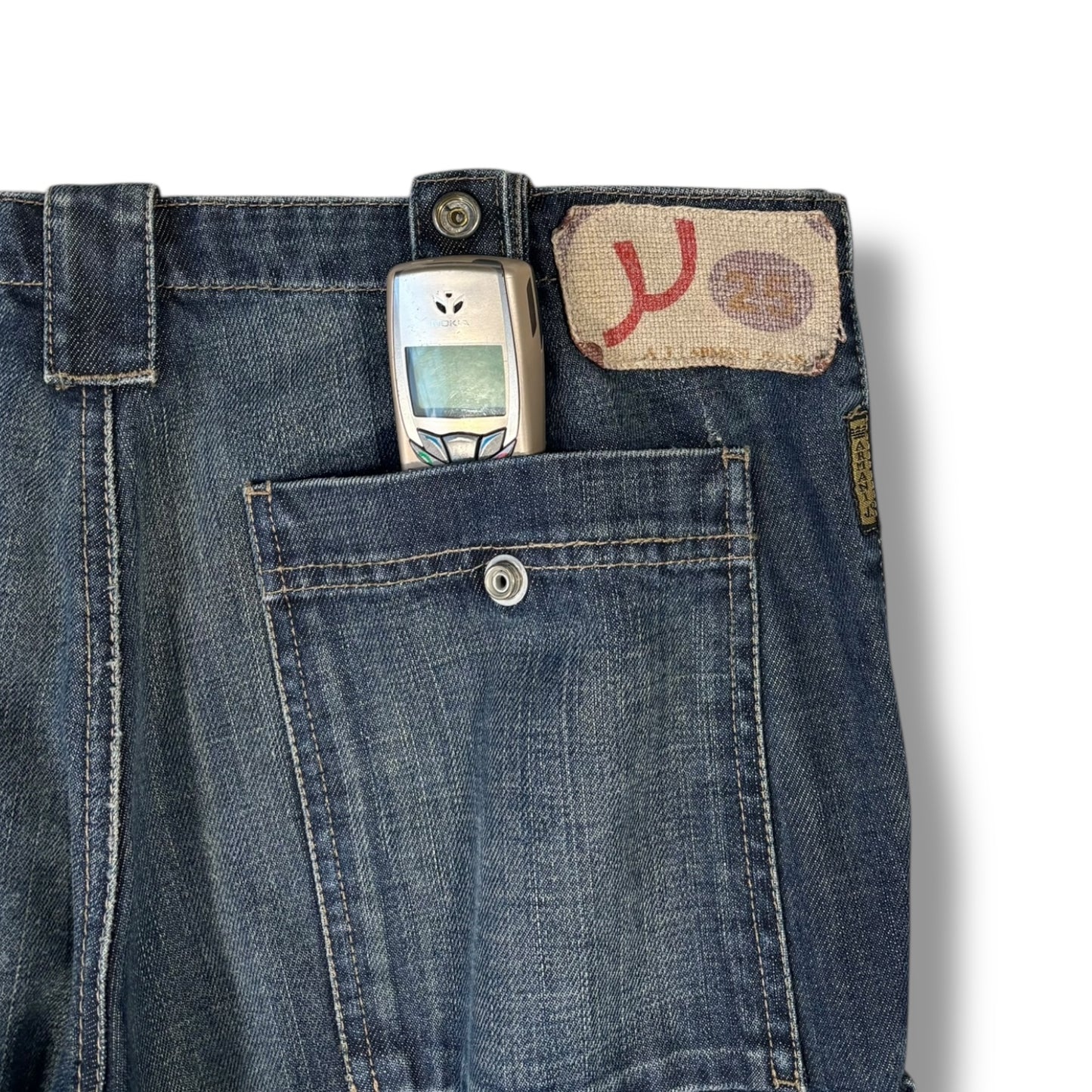 Armani Jeans 00’s Denim Cargo Trousers W34