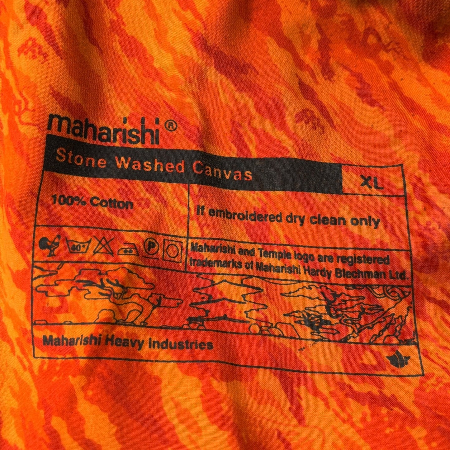 Maharishi 00’s Stone Washed Canvass Parka Jacket XL