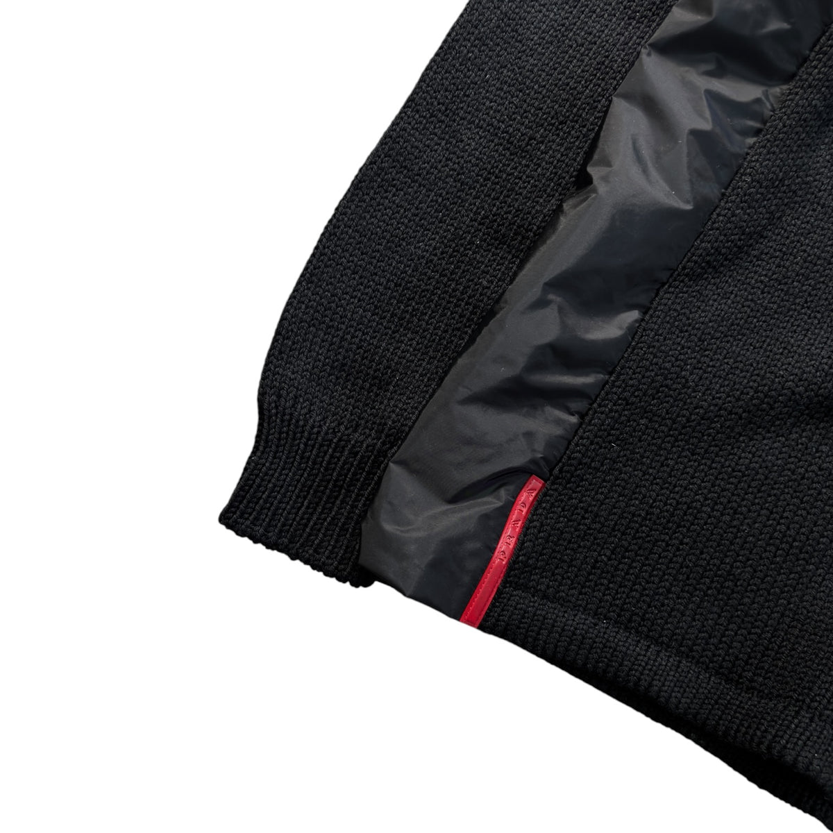Prada Sport 00’s Panelled Detachable Hood Knit Jumper L