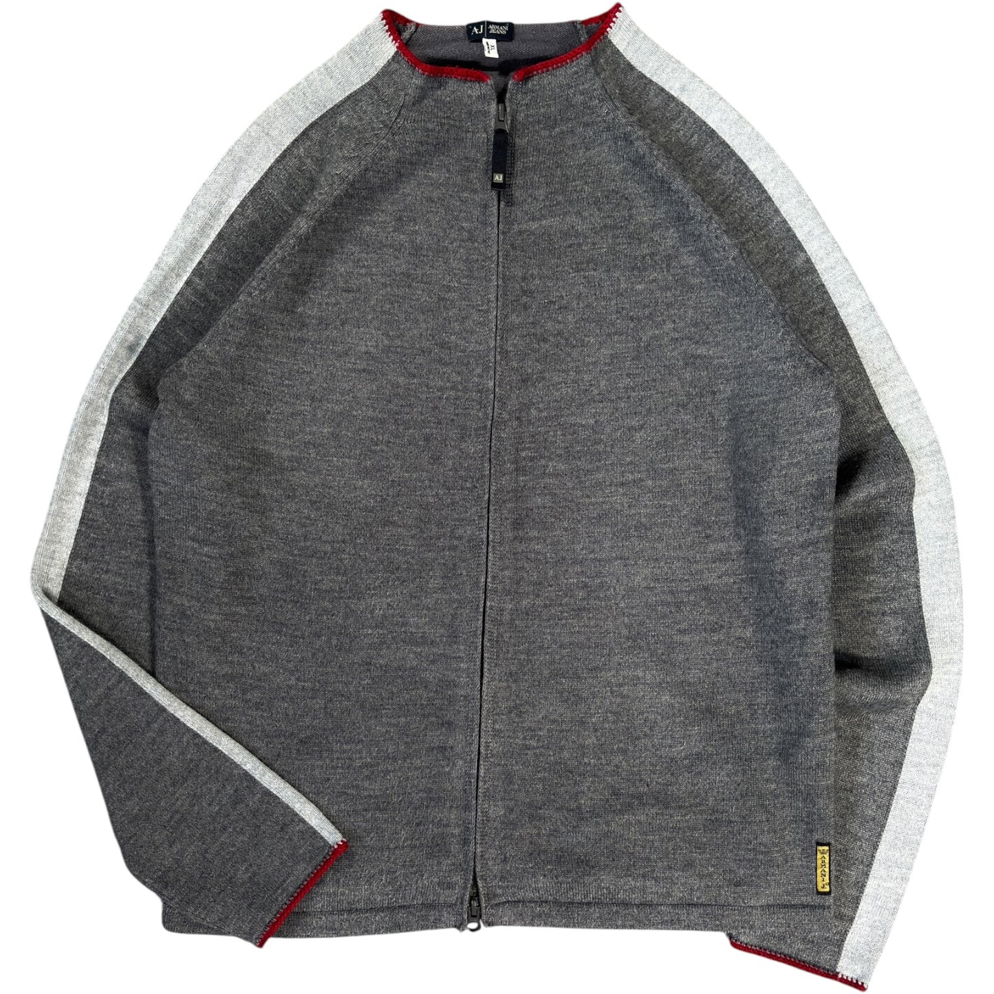 Armani Jeans 00’s Full Zip Two Tone Jumper XL