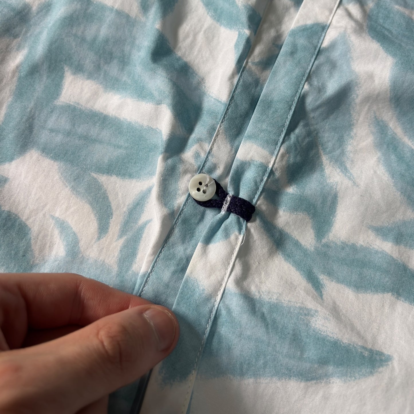 Armani Jeans 00's Botanic Pattern Button Loop Shirt L