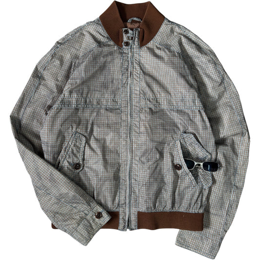 Hugo Boss Orange 00’s Checkered Bomber Jacket M