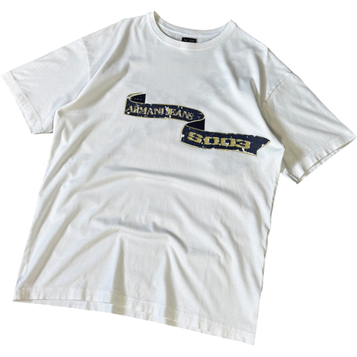Armani Jeans 00's Banner T Shirt L