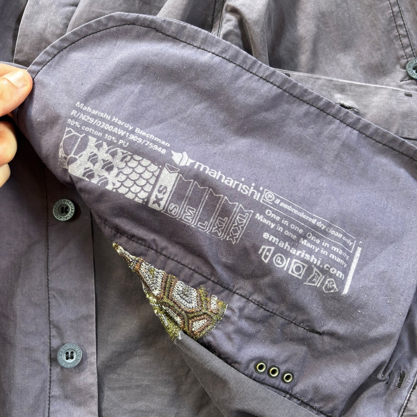 Maharishi 00’s Lightweight Embroidered Turtle Jacket XS