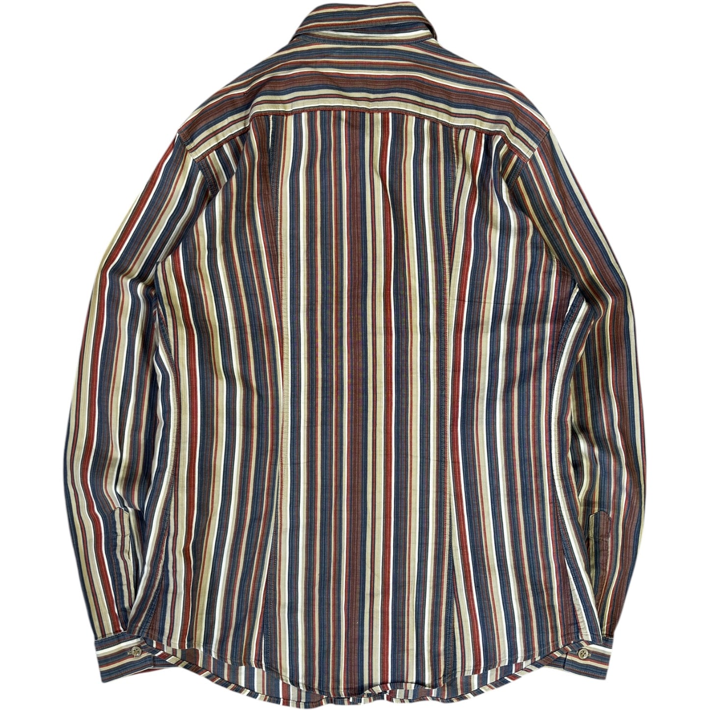 Armani Jeans 00's Striped Long Sleeve Shirt L