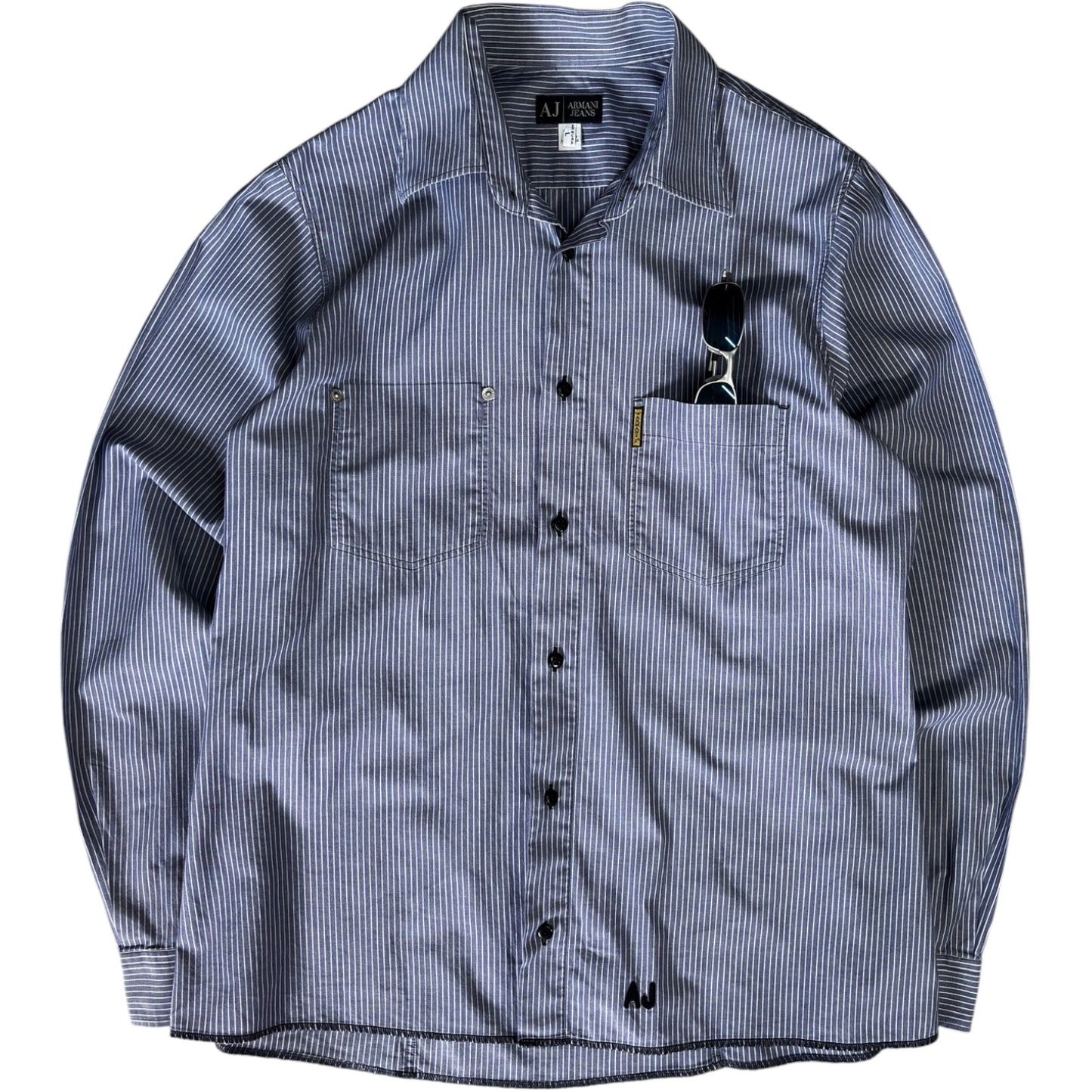 Armani Jeans 00’s Striped Shirt L